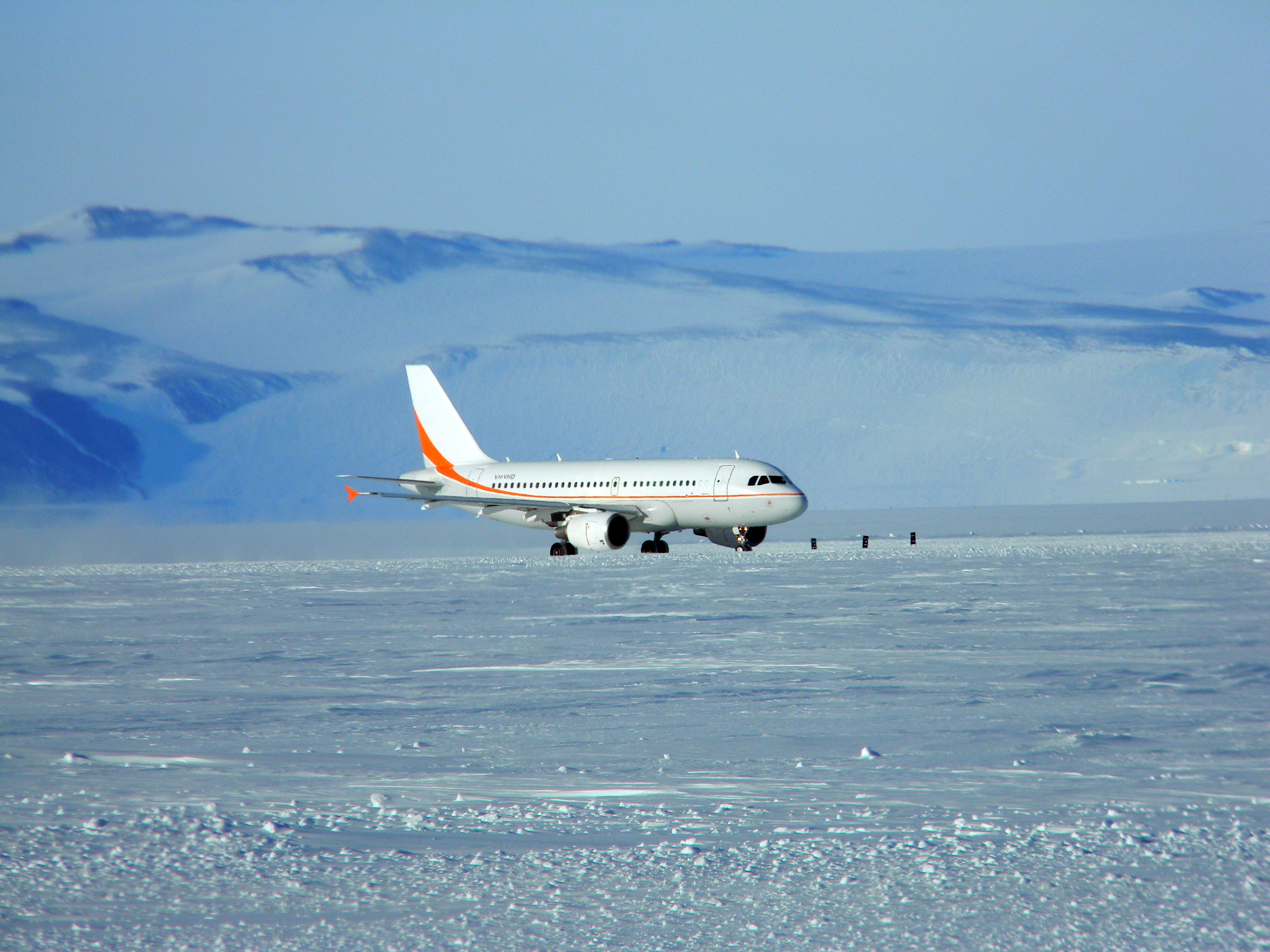 Airplane on ice.