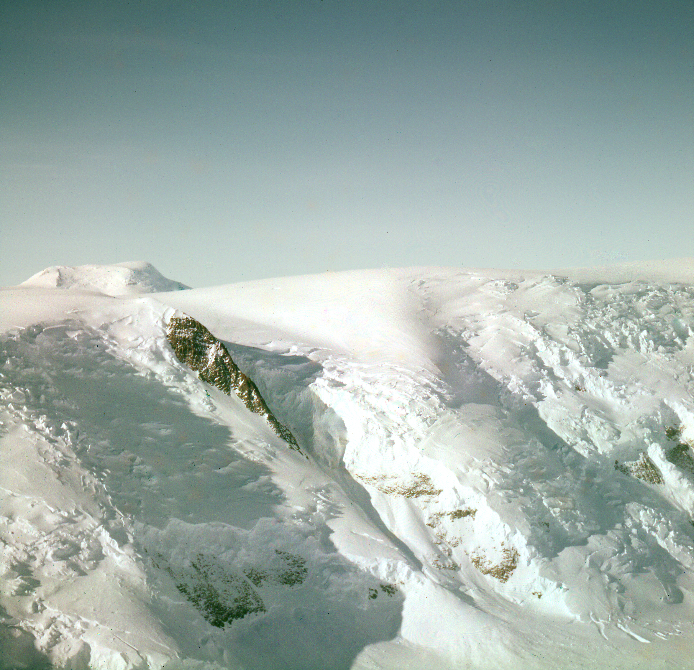 Aerial of glacier.