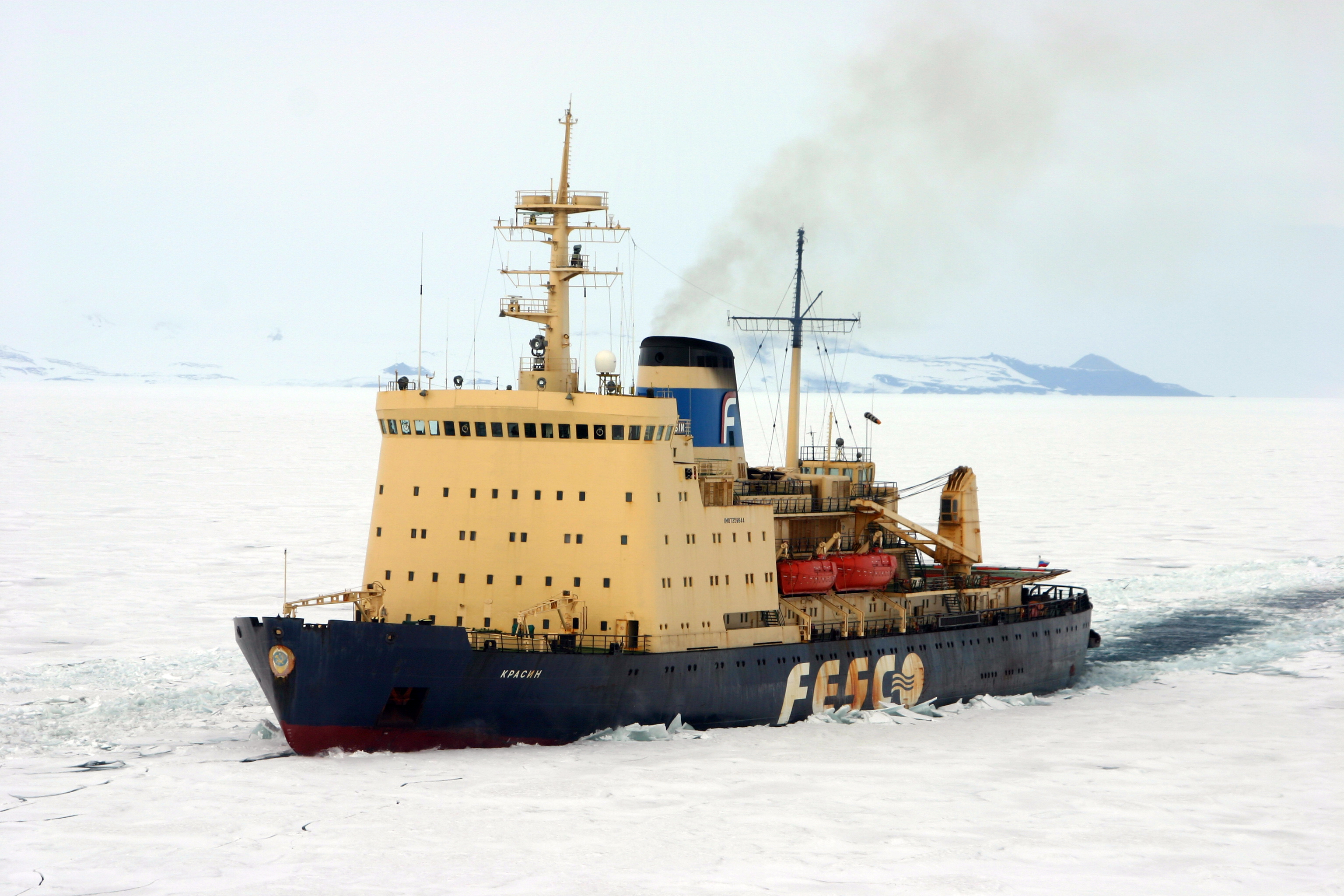 A ship in ice.