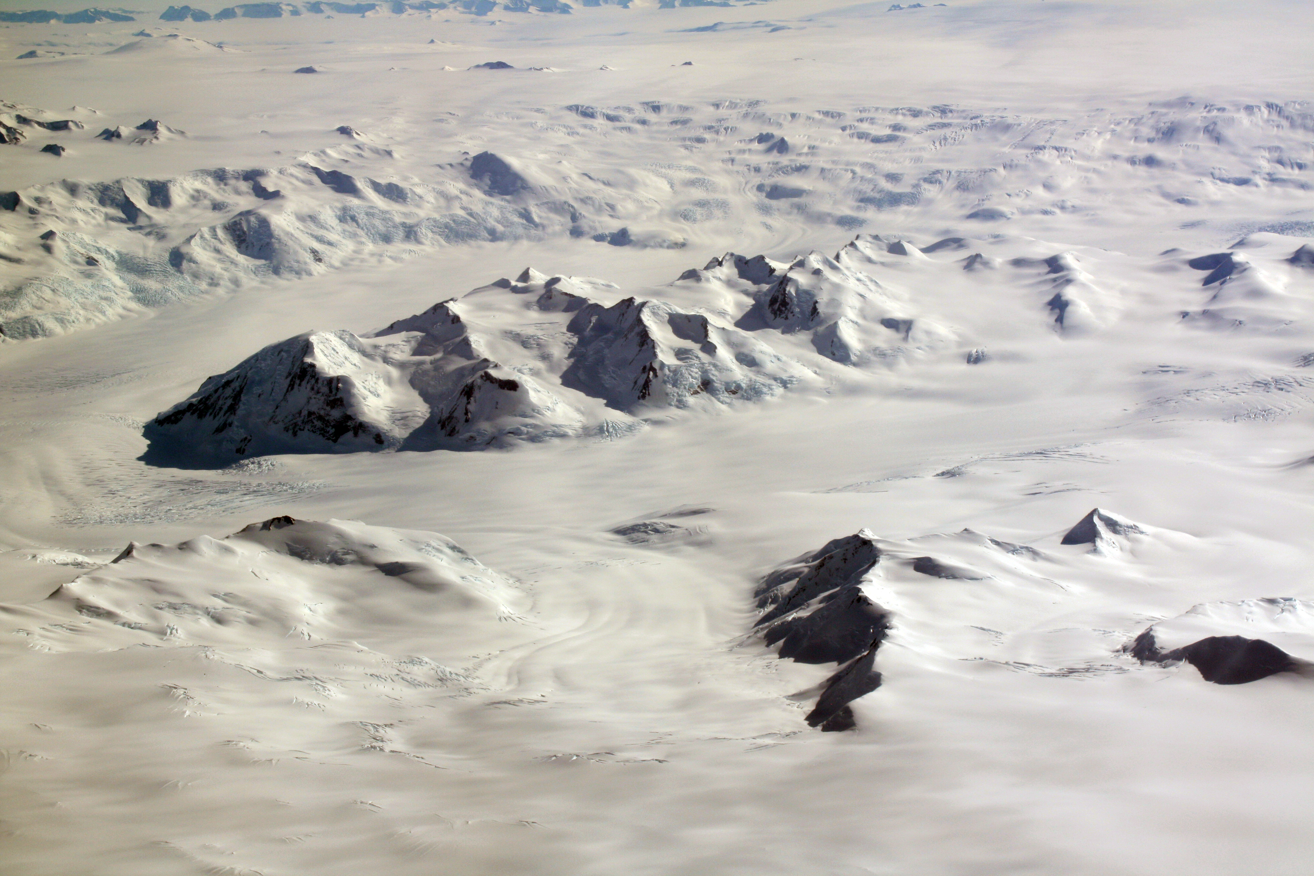 Aerial view of mountains.