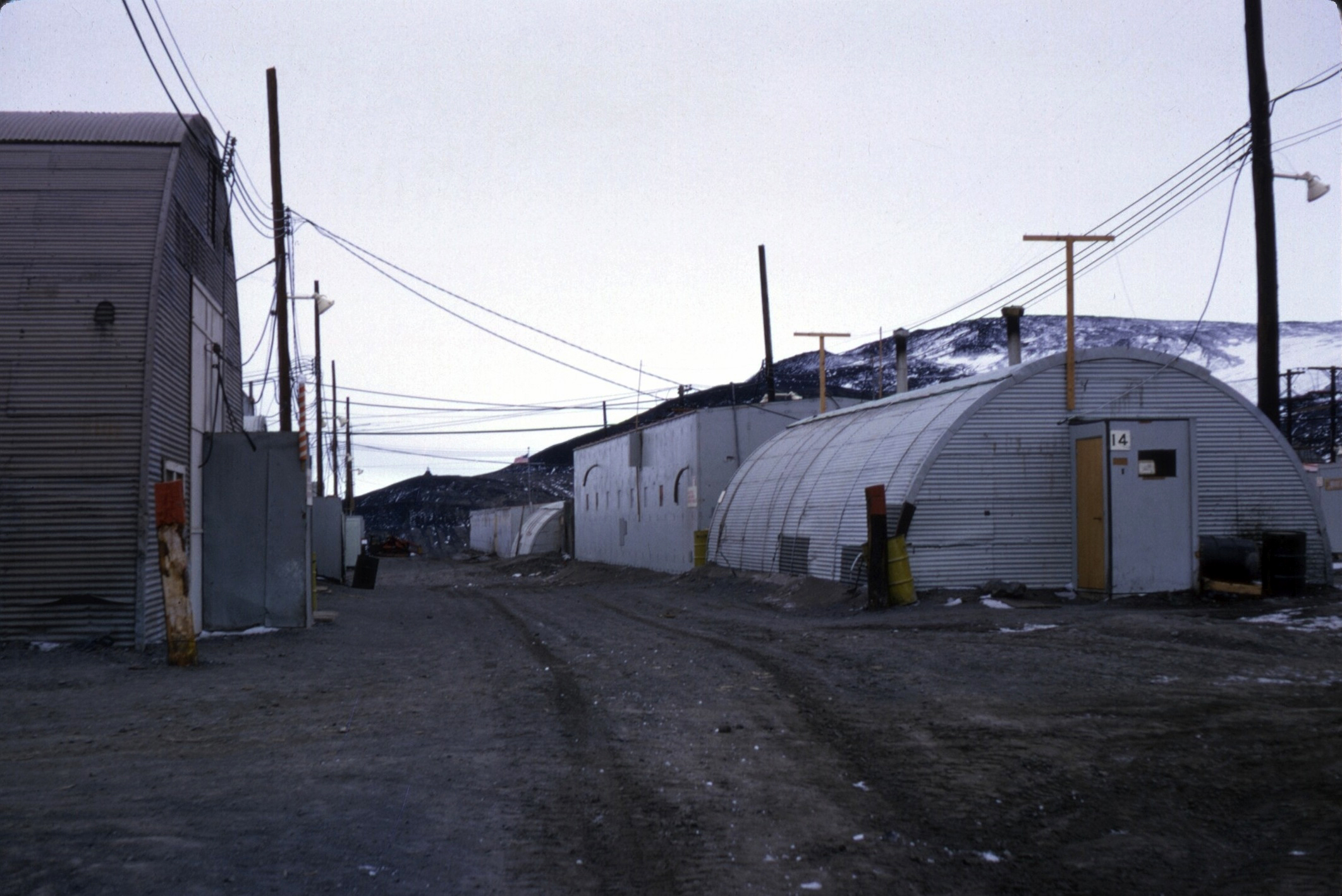 Quonset hut buildings.