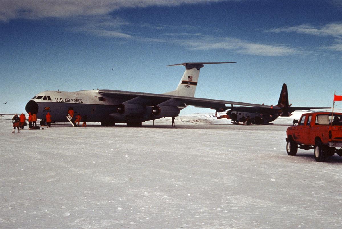 Antarctic Photo Library - Photo Details - 1970s-C-141-LC-130-NSF.jpg