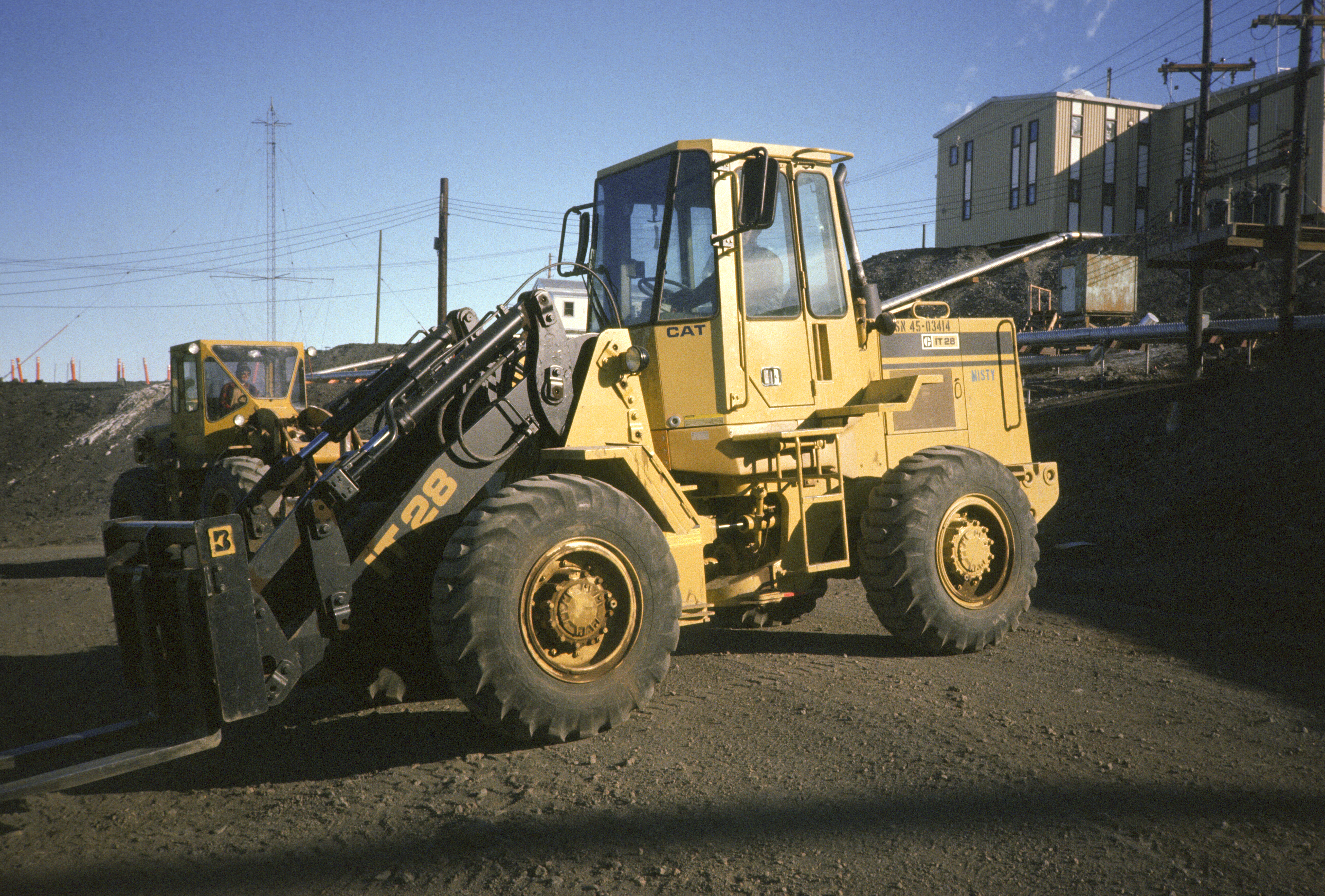 A Caterpillar tractor.