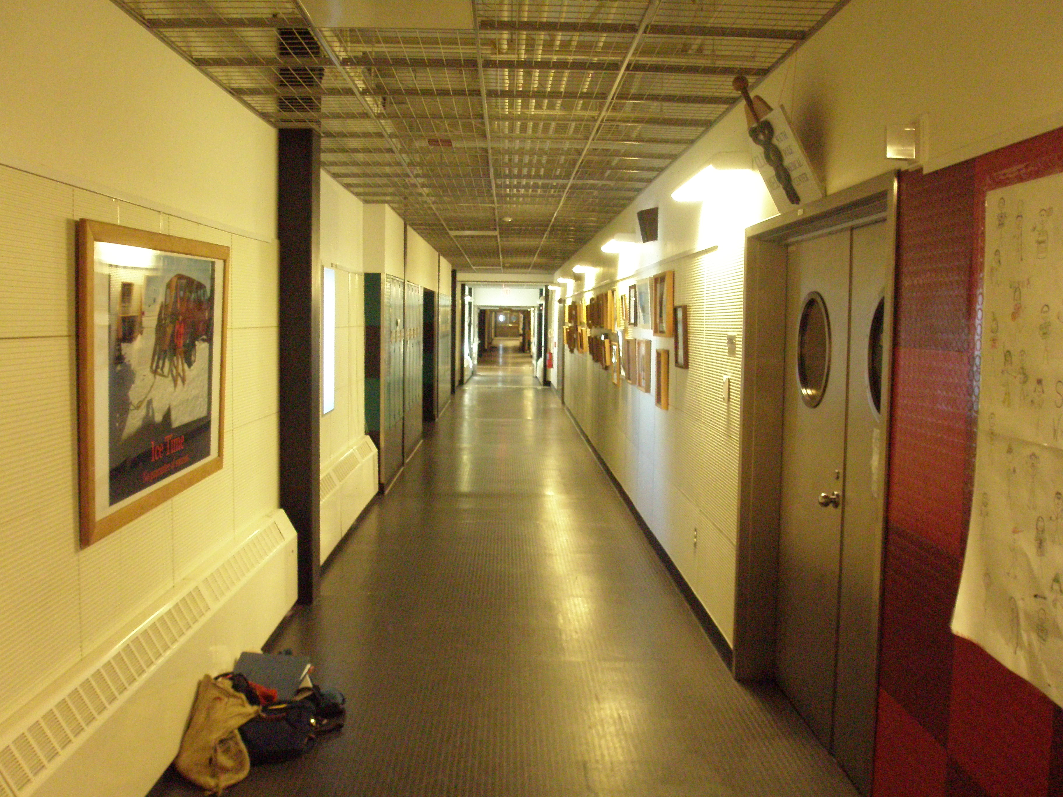 An interior hallway.