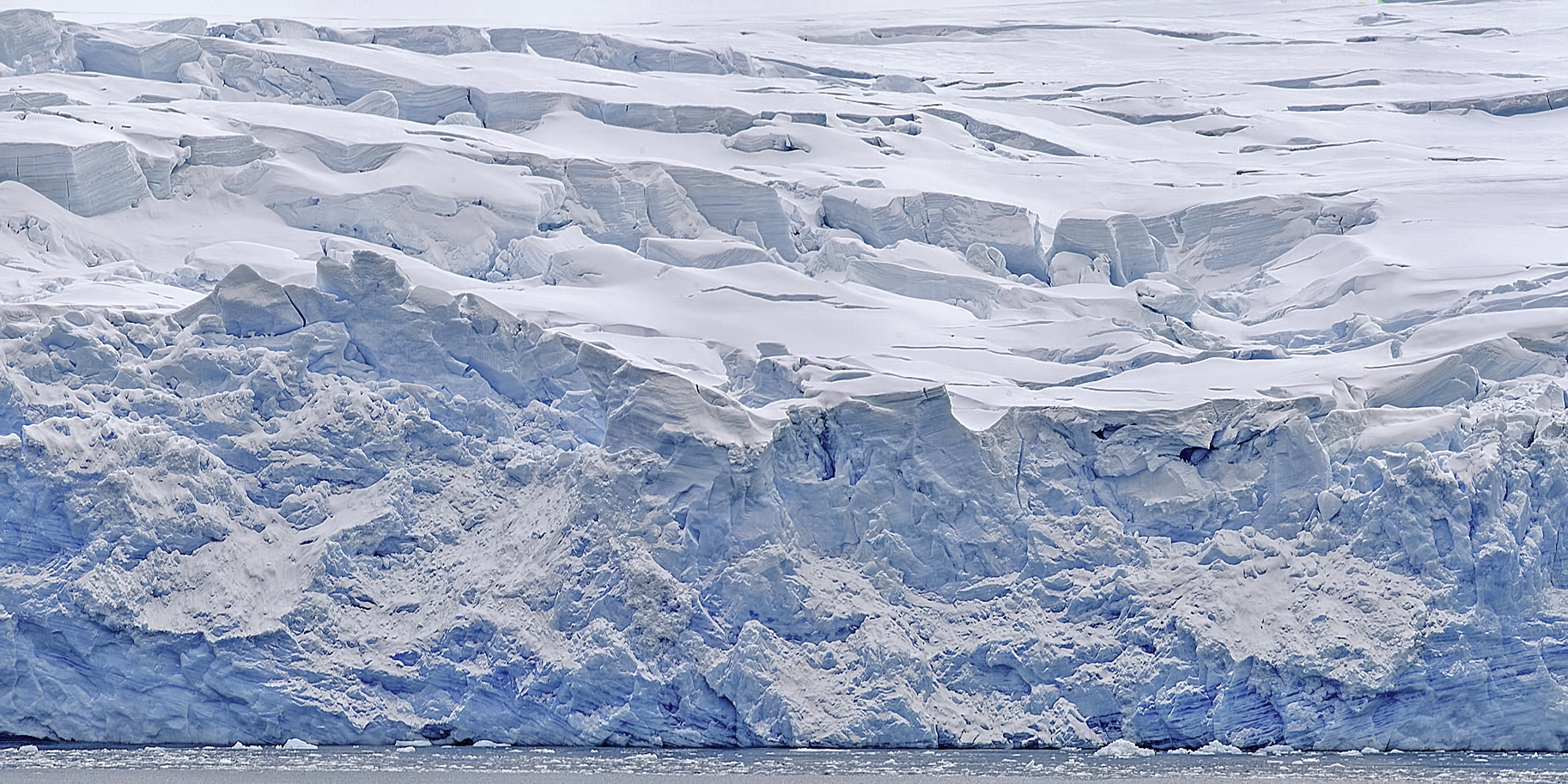 The edge of a massive glacier.