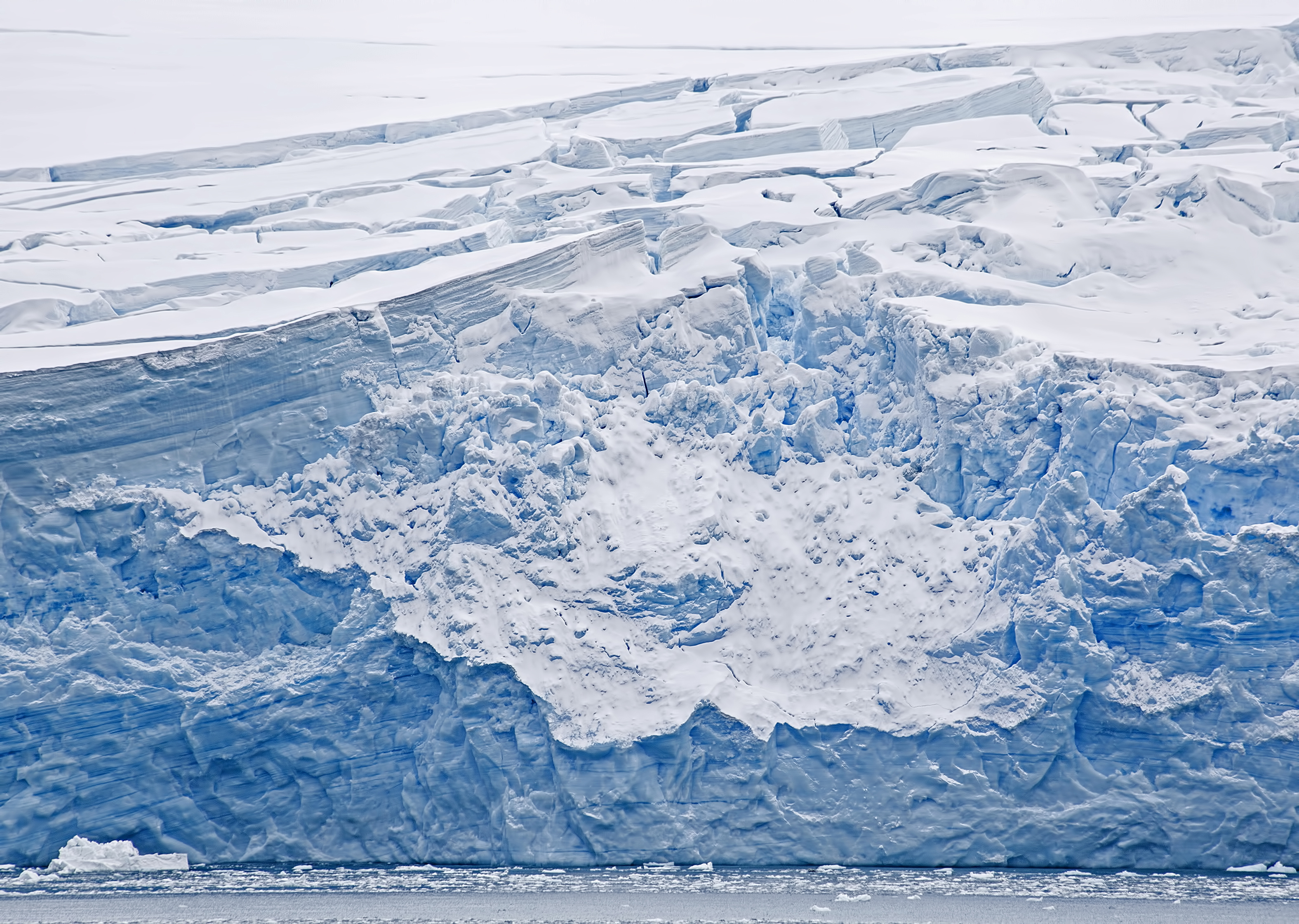 The edge of a massive glacier.