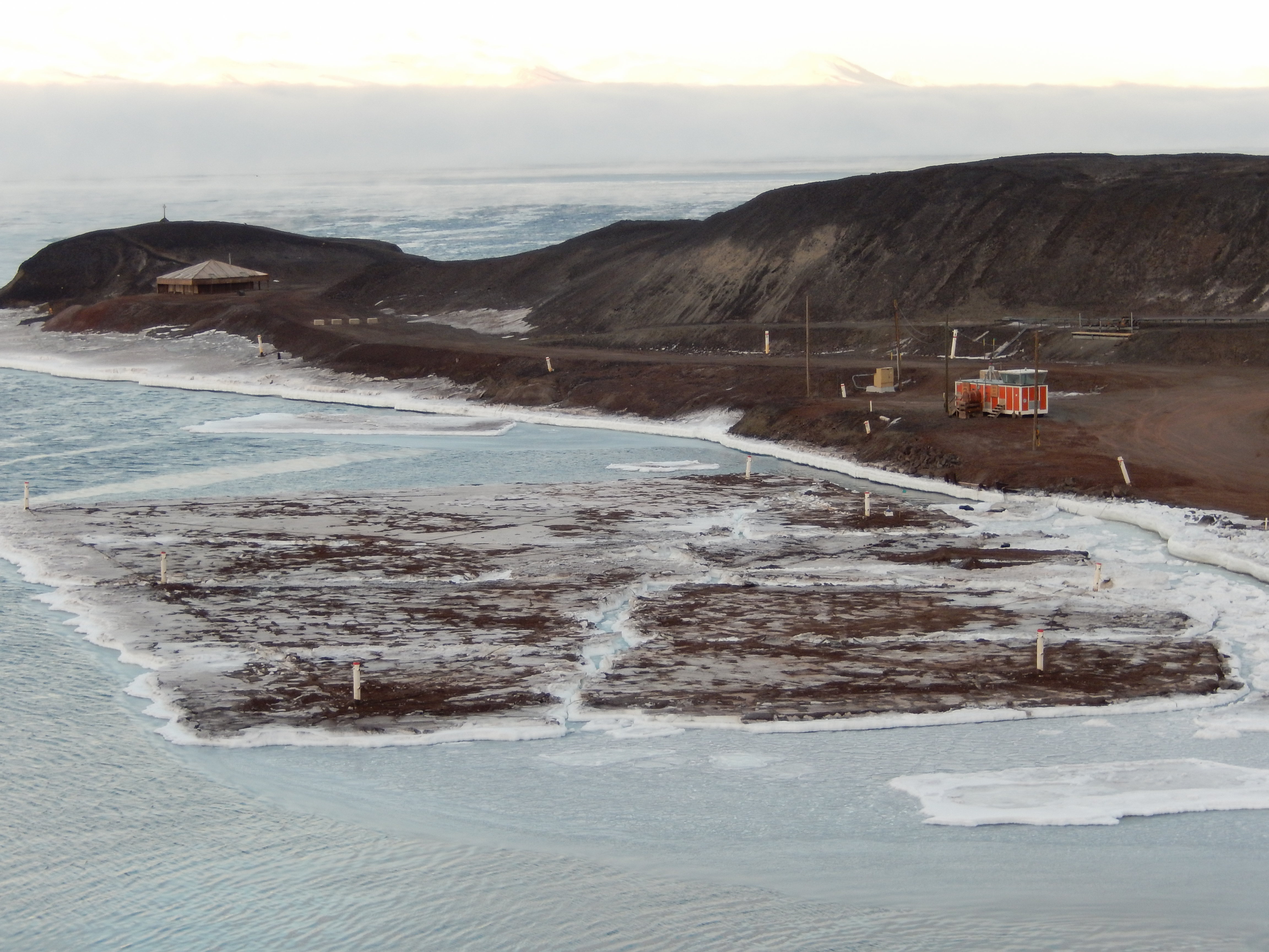 A breaking ice pier.