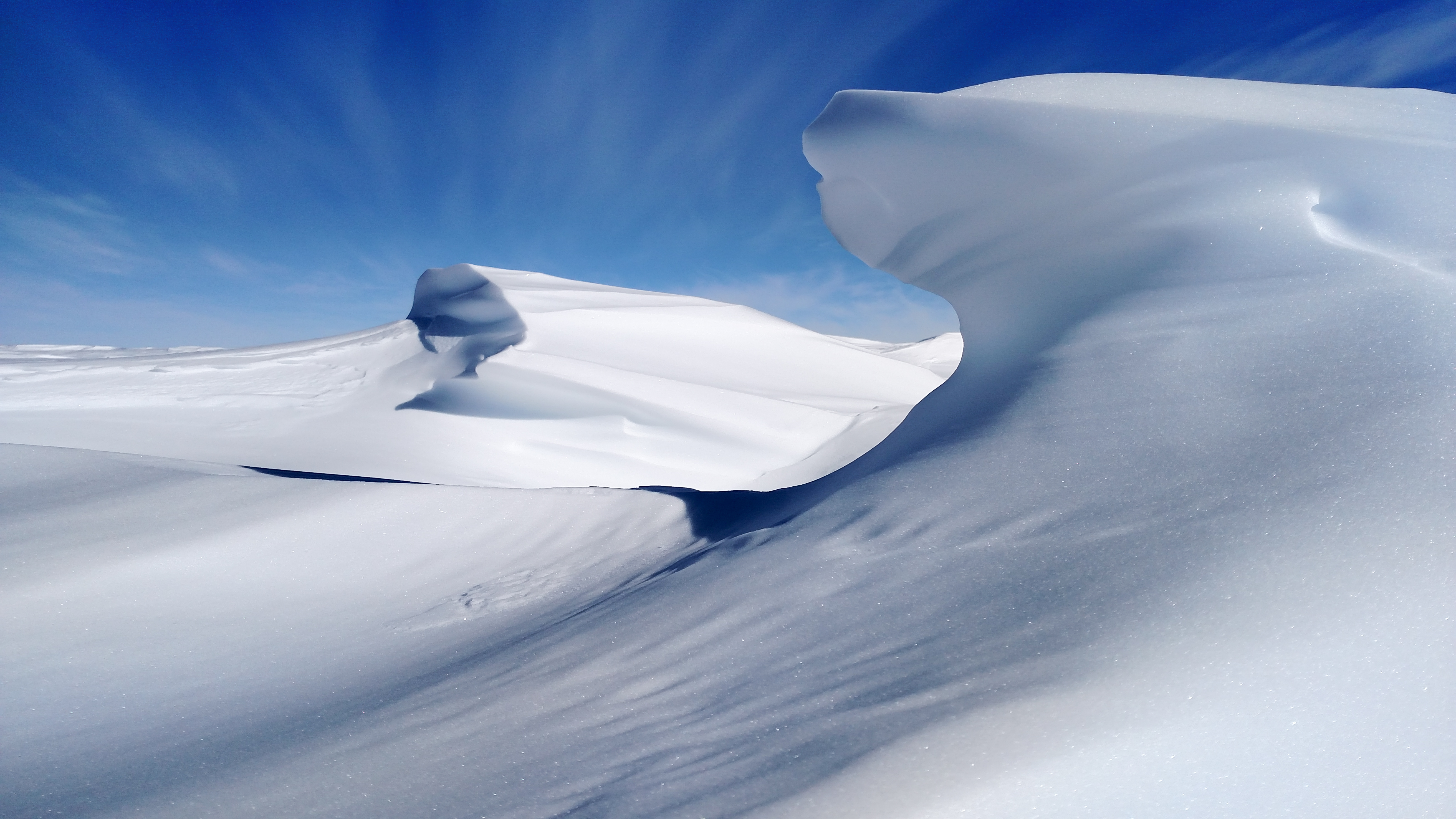 snowdrift with interesting shapes