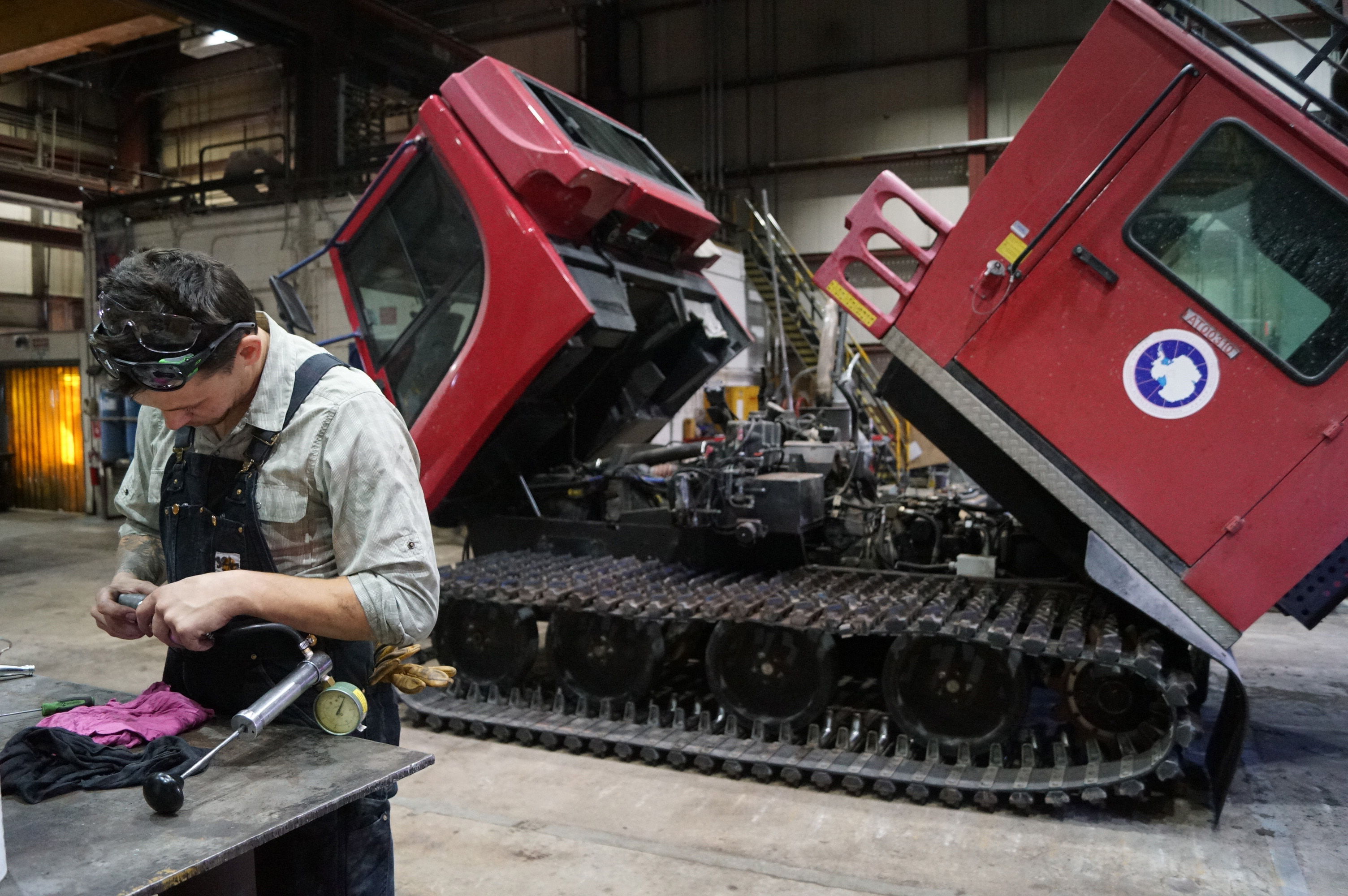 A mechanic at work.