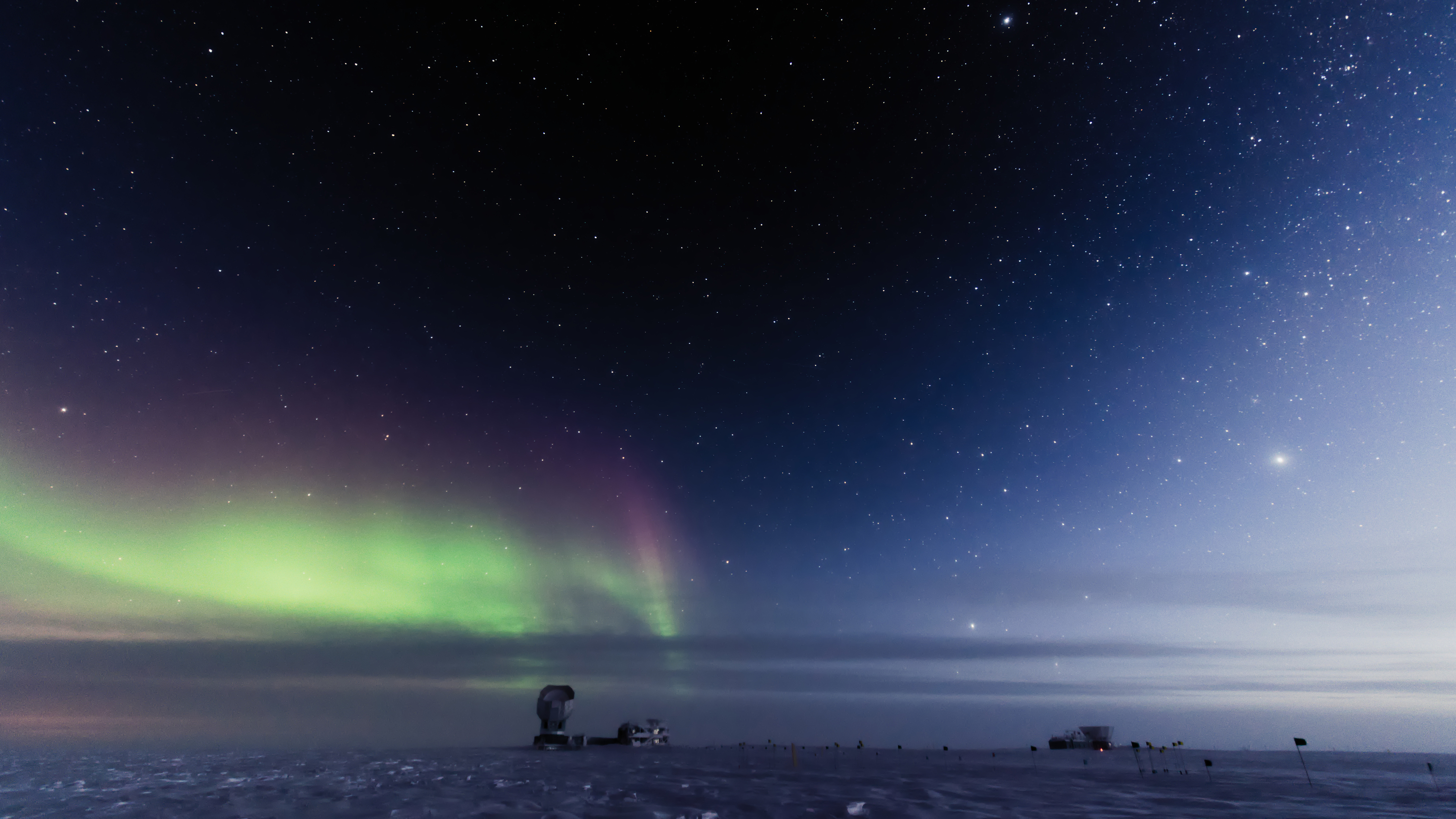 Auroras in the night sky.