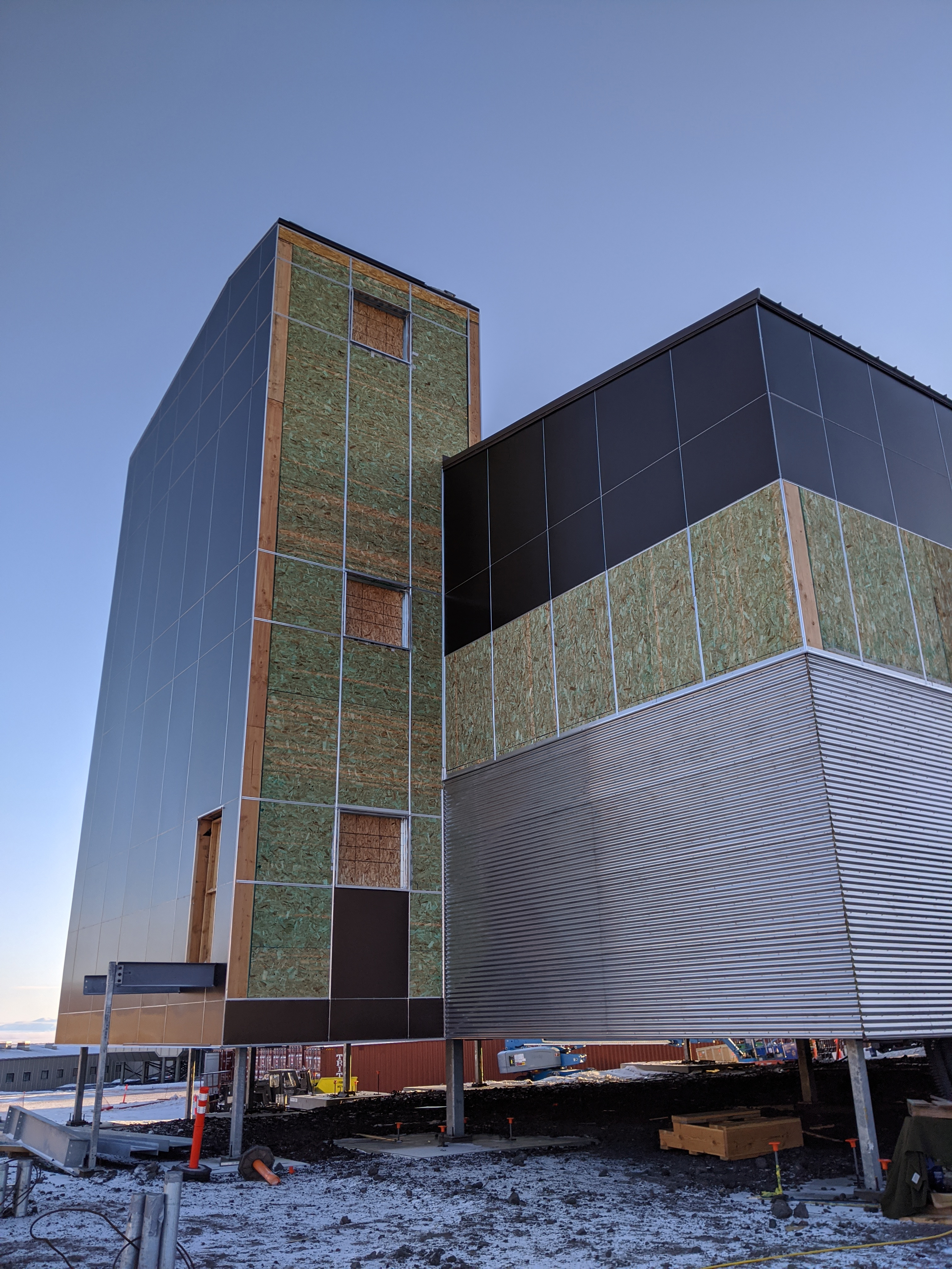 Construction work on a new building.