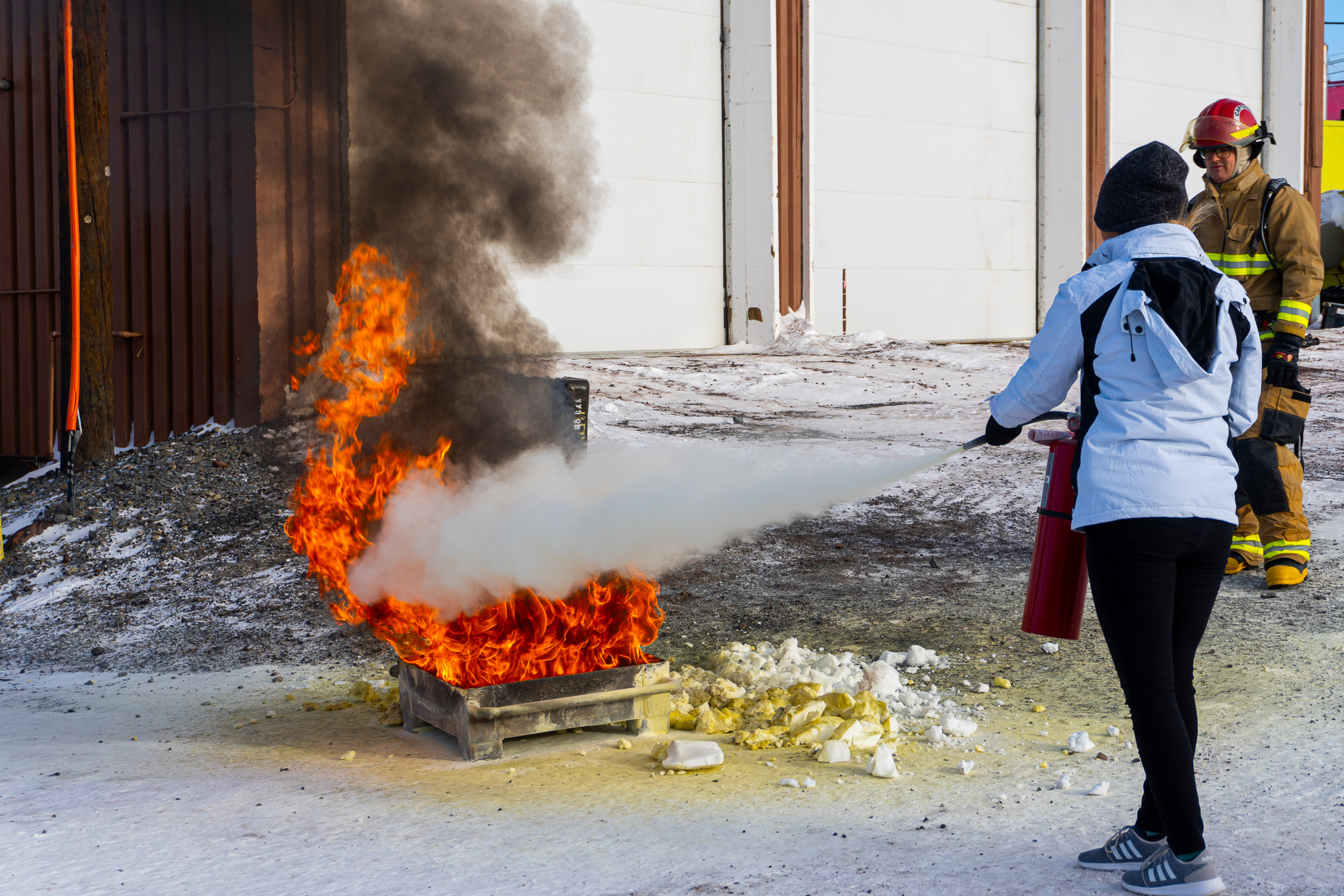 Antarctic Photo Library Photo Details oct19 Fire Extinguisher Training Nicki Klein Jpg