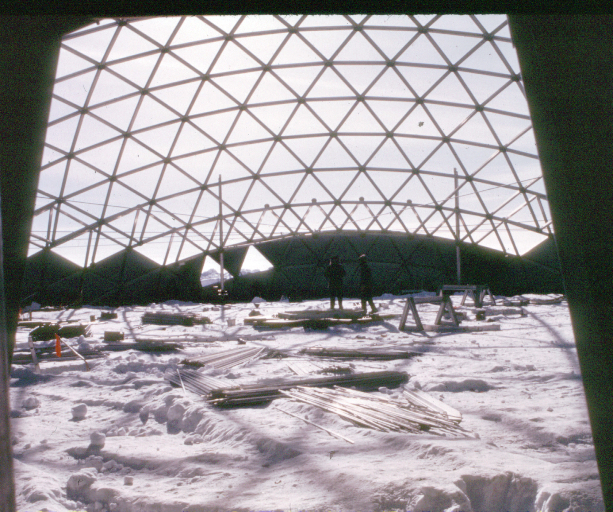 Construction on snow.