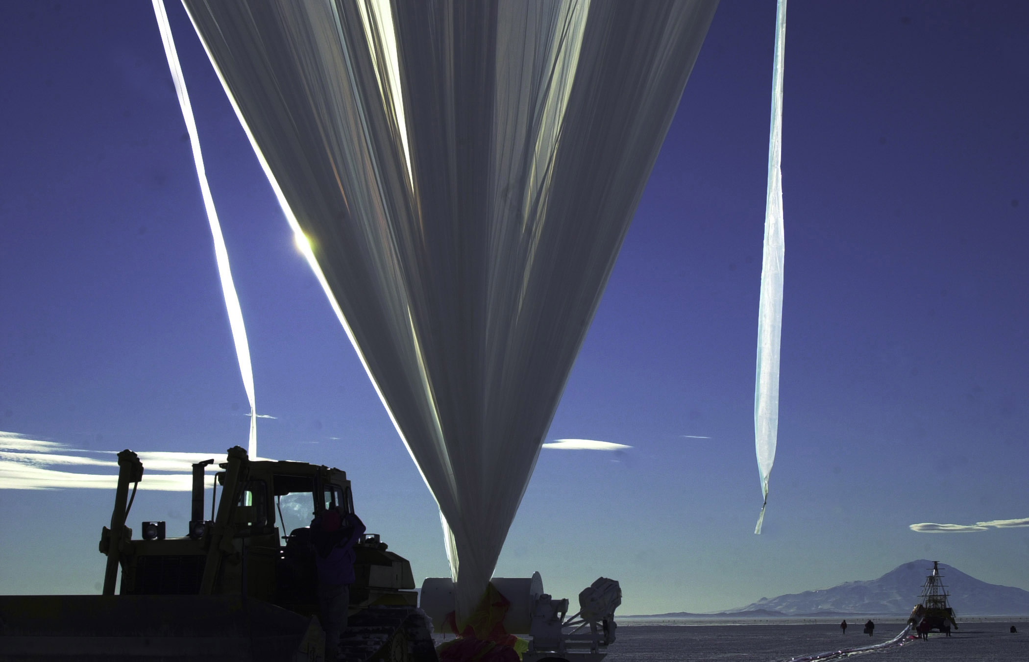 The bottom half of an enormous hot air balloon.