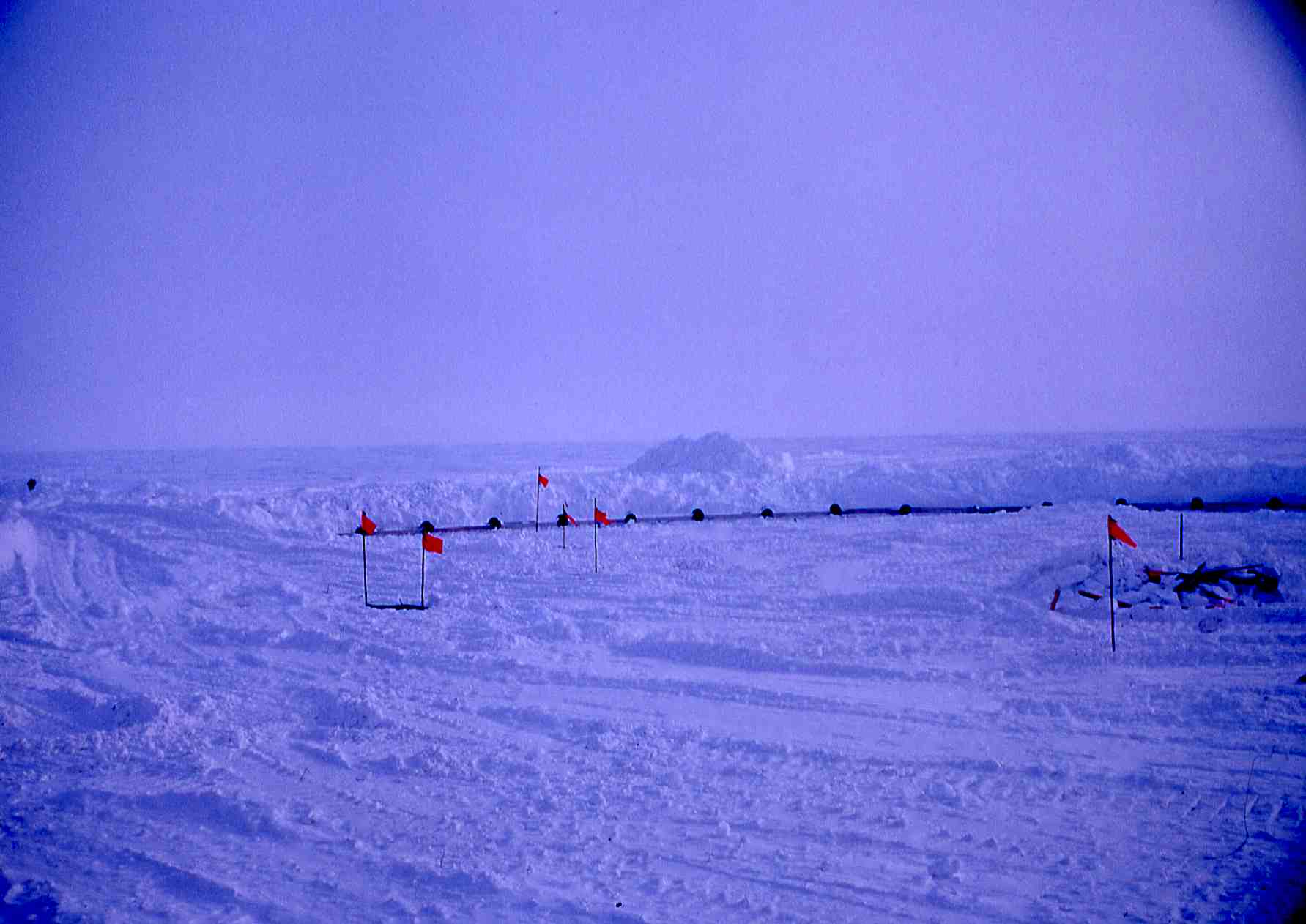 Construction on snow.