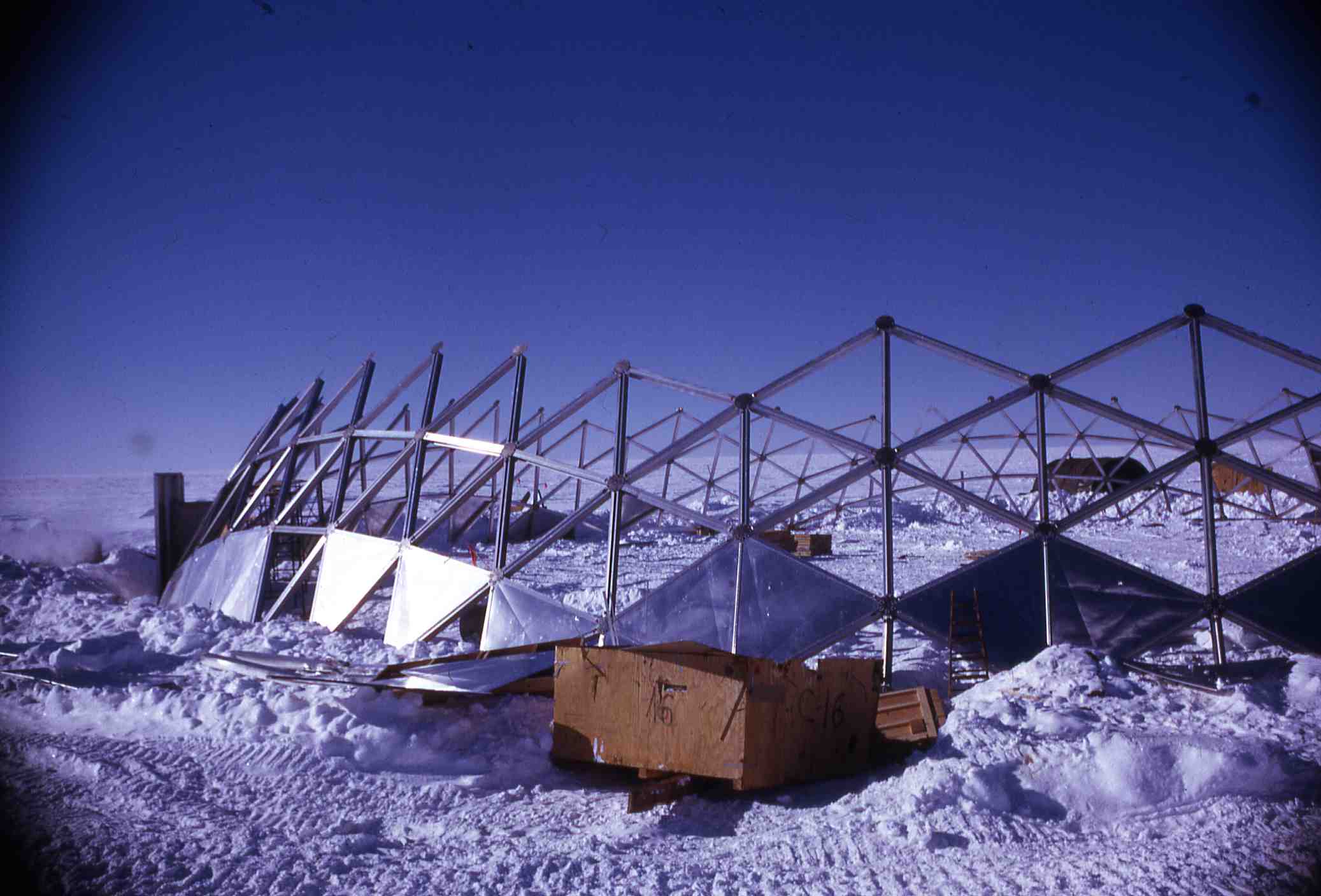 Construction on snow.