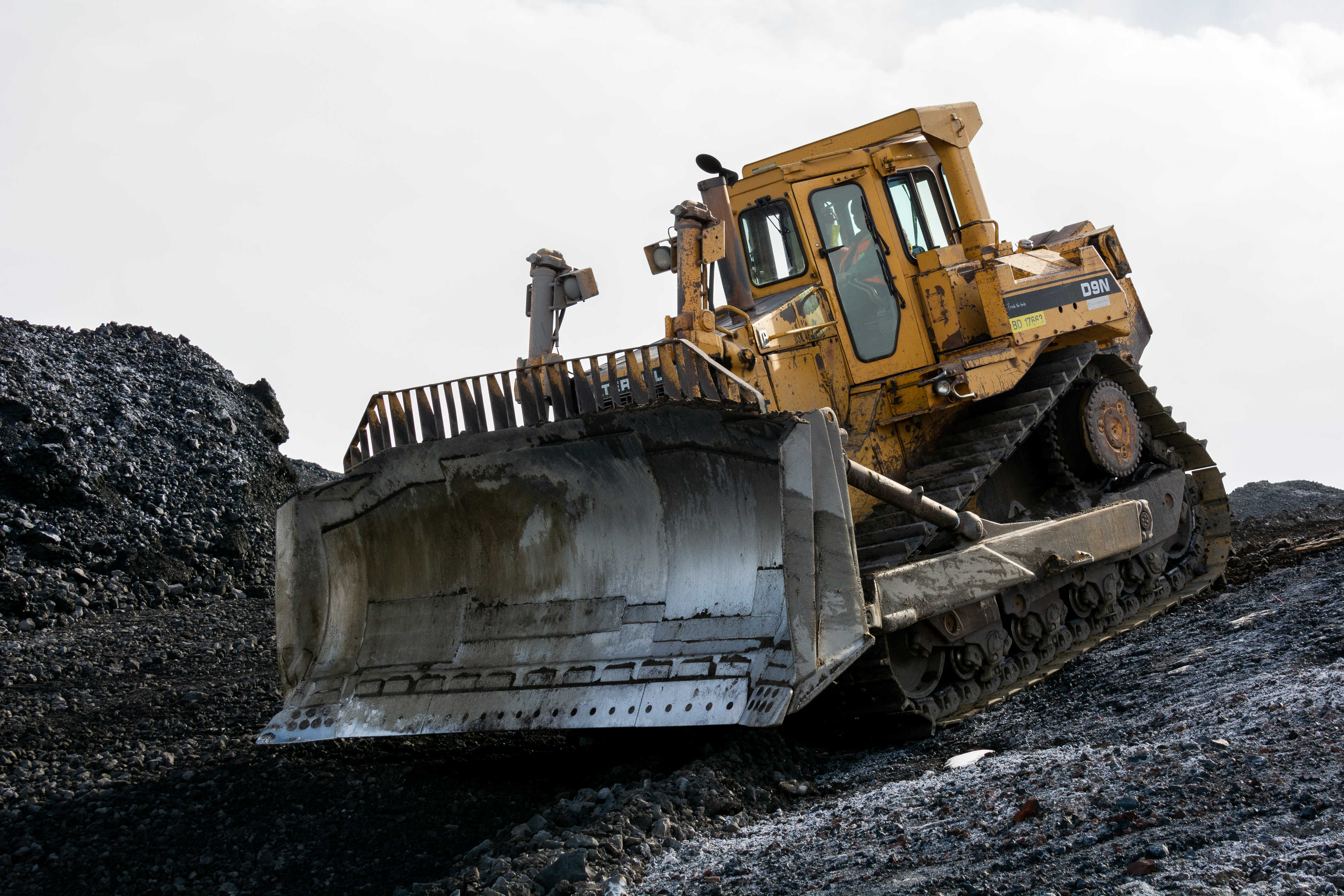 A large bulldozer.