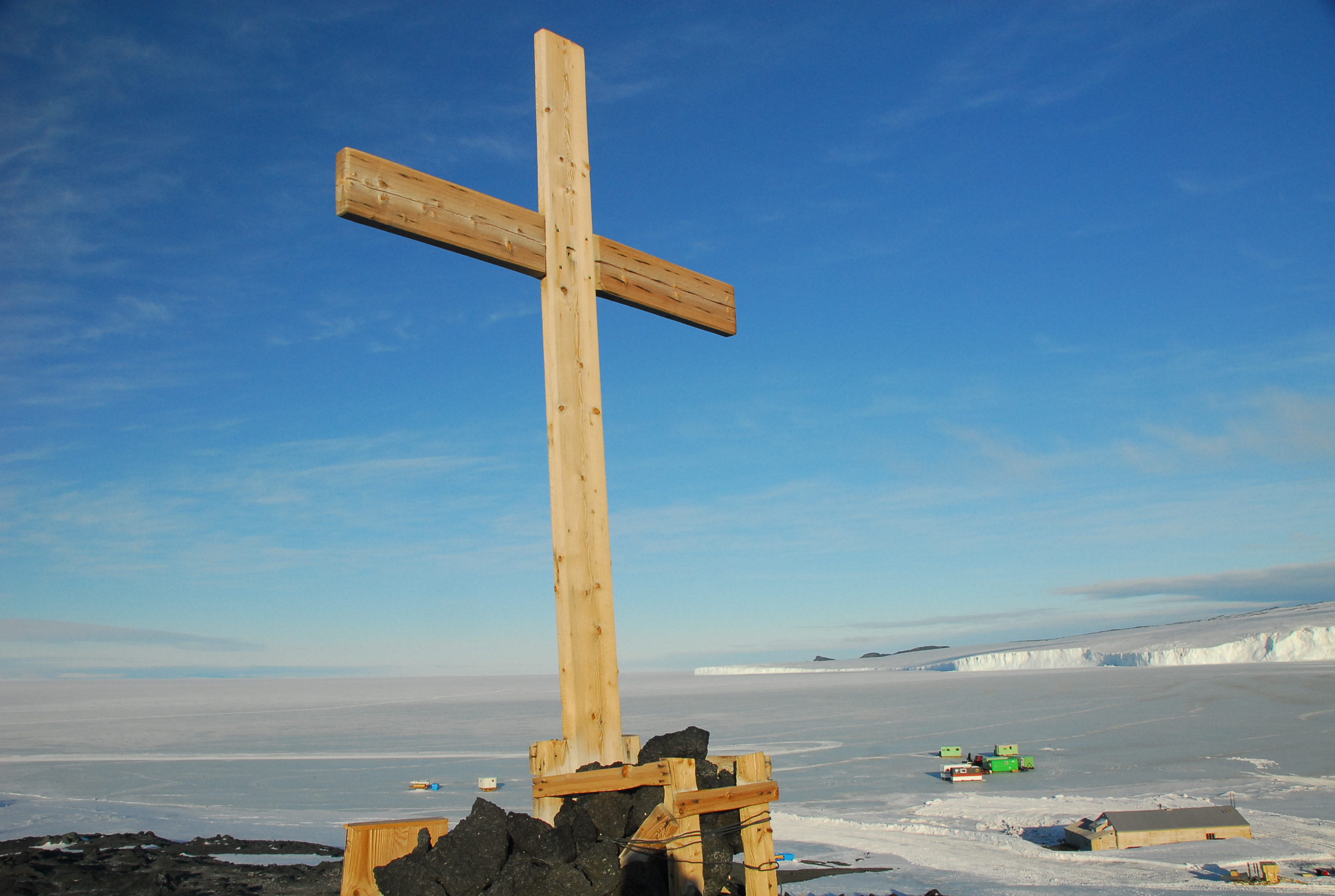 Wooden cross.