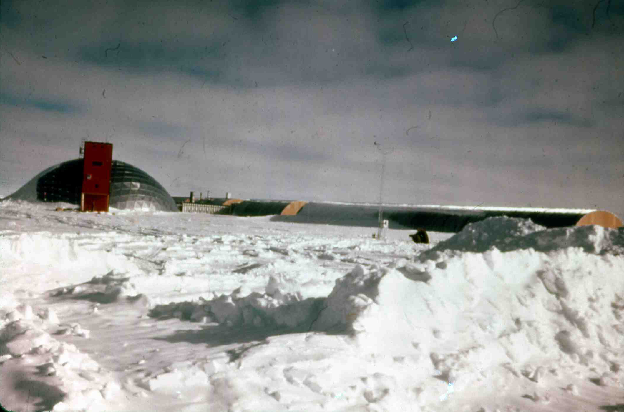 Construction on snow.