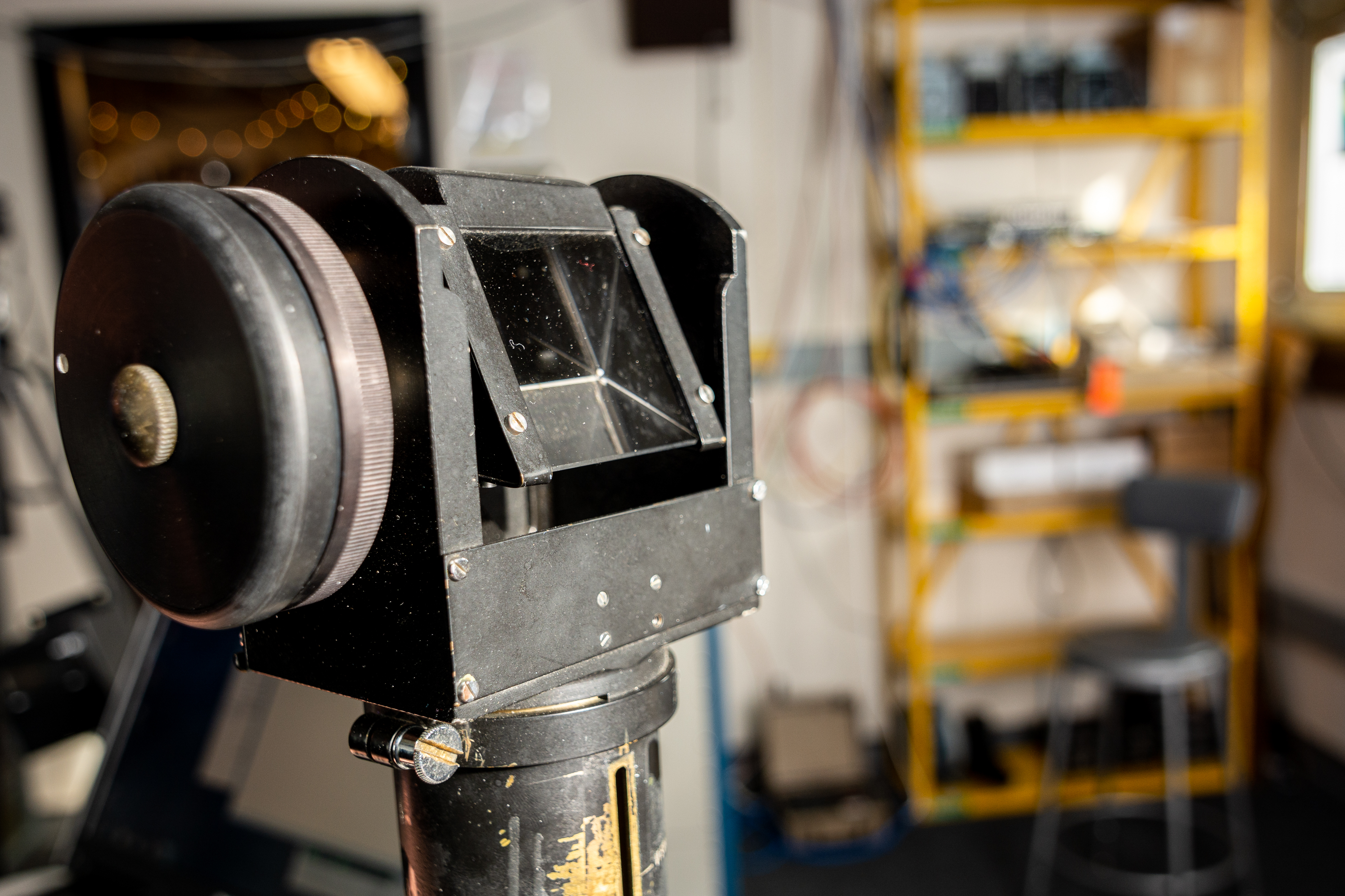 A scientific instrument with a mirror. 