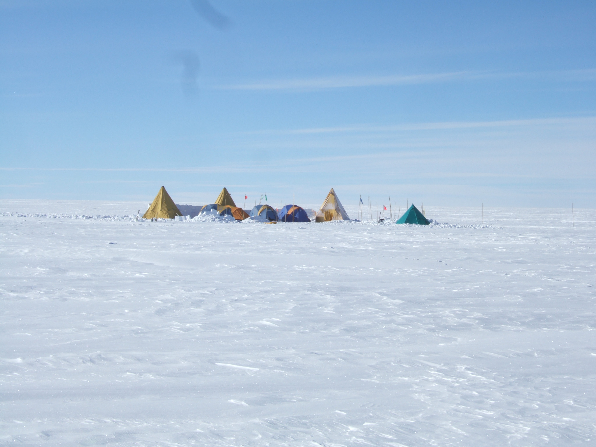 Tents on snow.