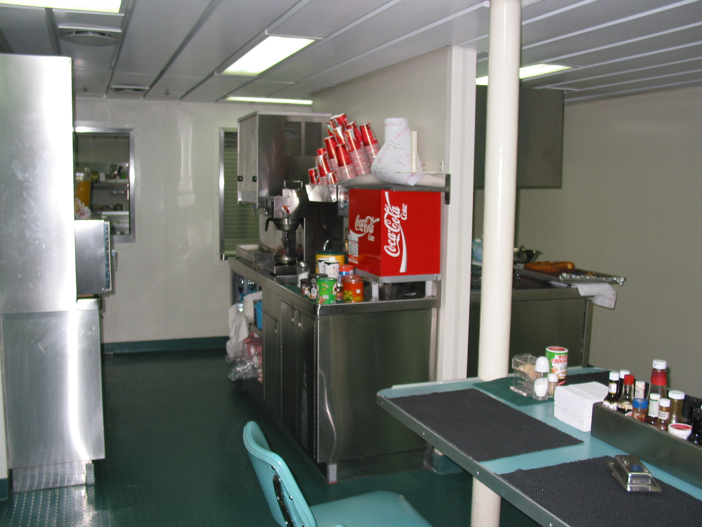 The galley of a ship.