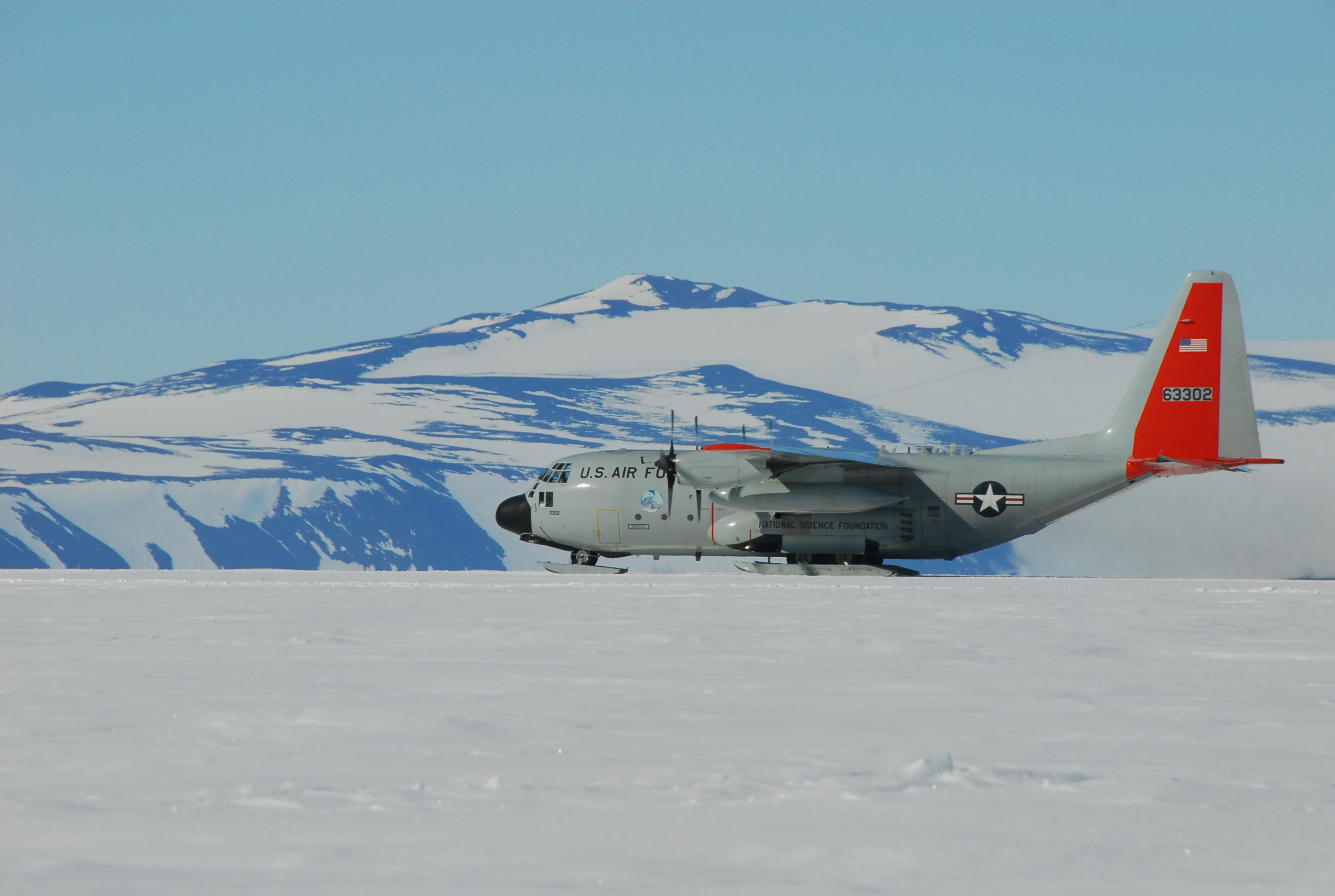 Airplane on snow.