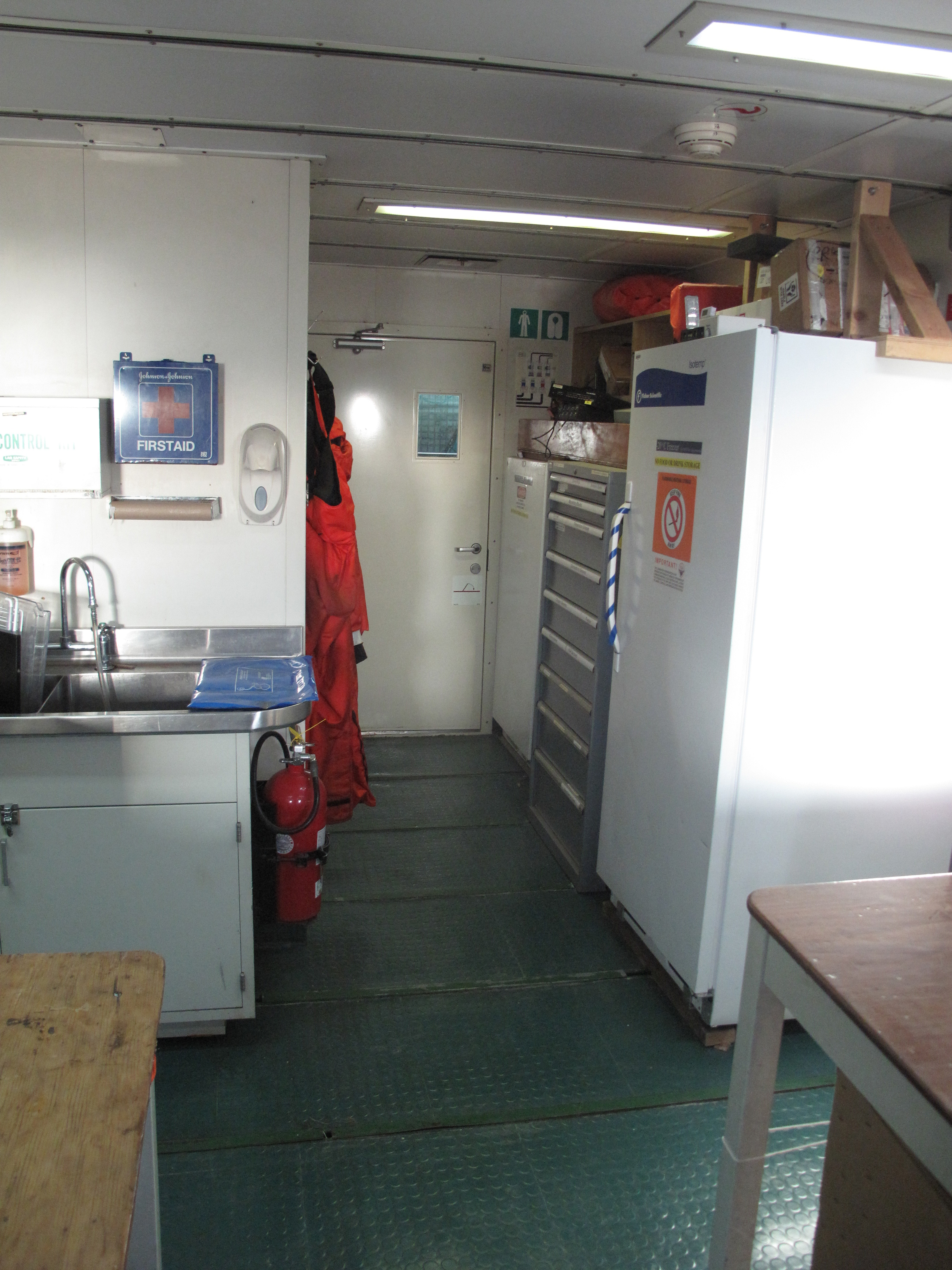 Laboratory used on a ship.