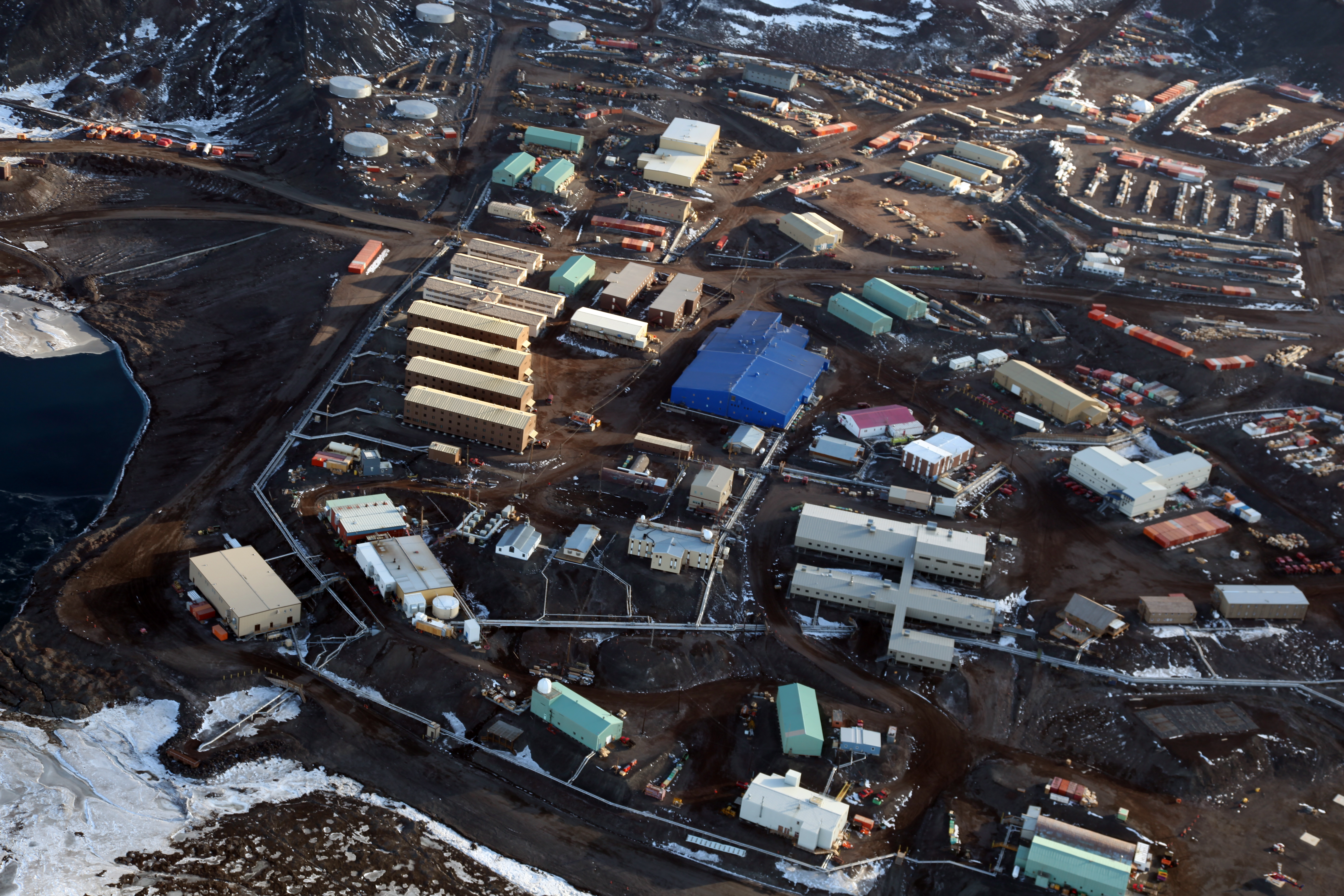 Aerial view of a town.