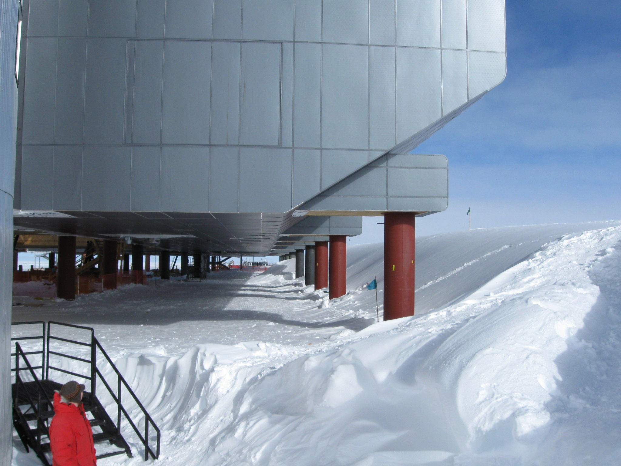 A building in snow.