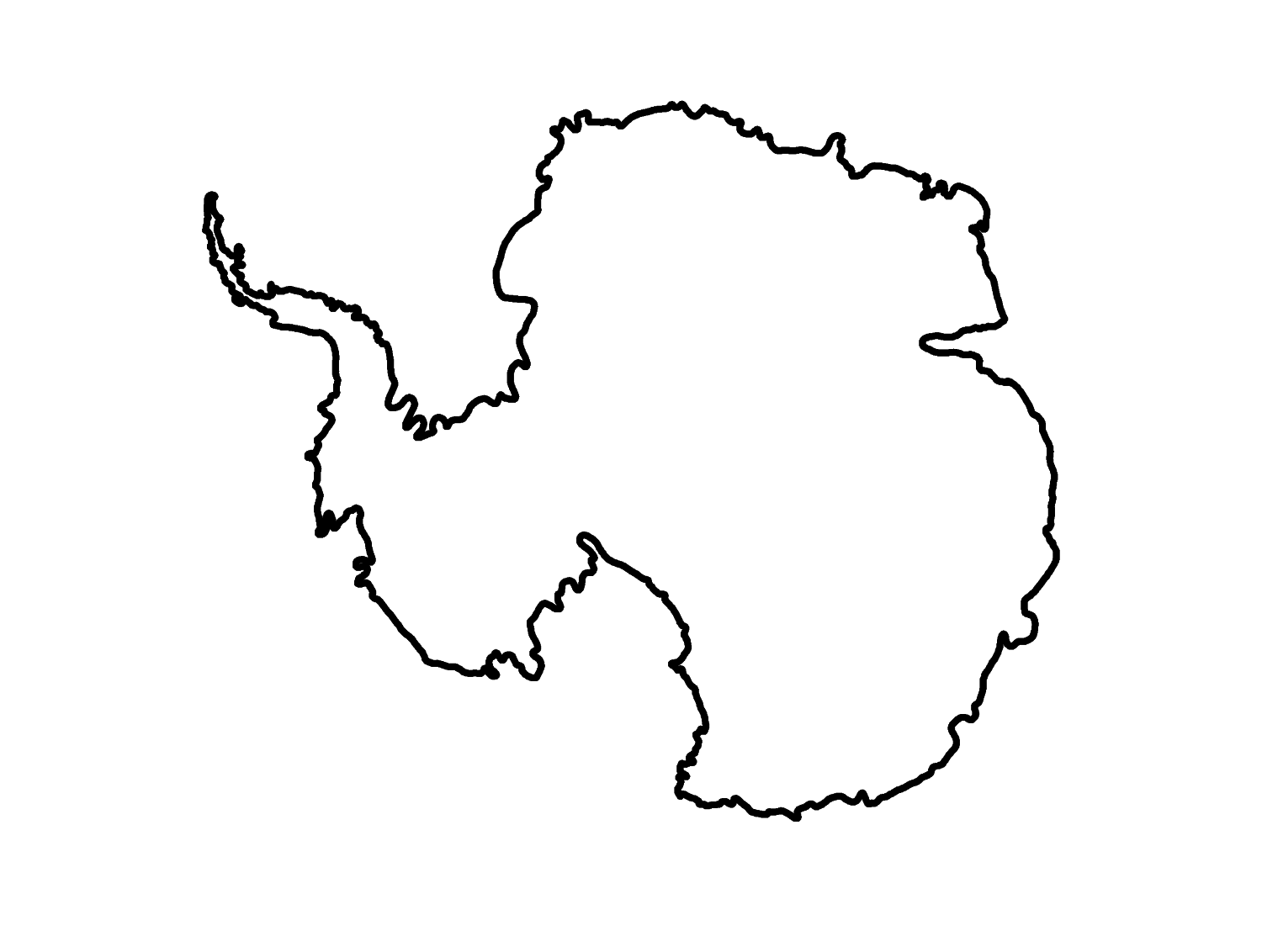 Map of Antarctica.