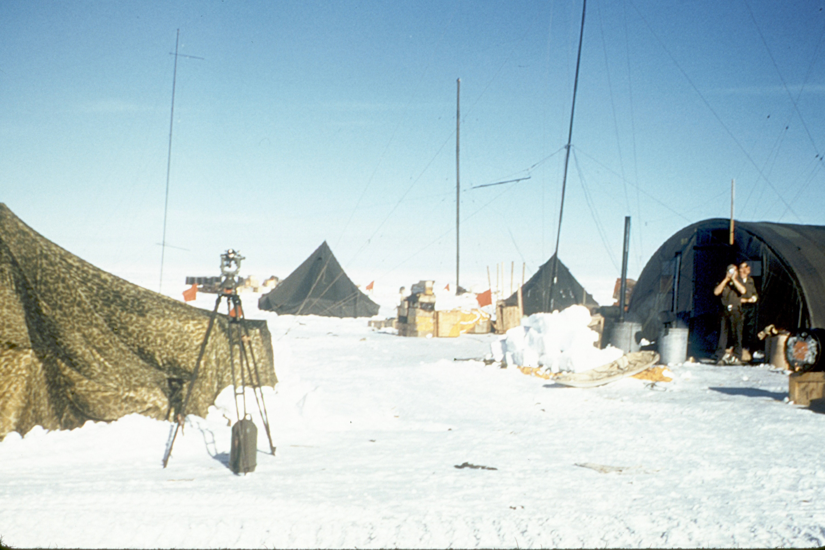 Tents on snow.