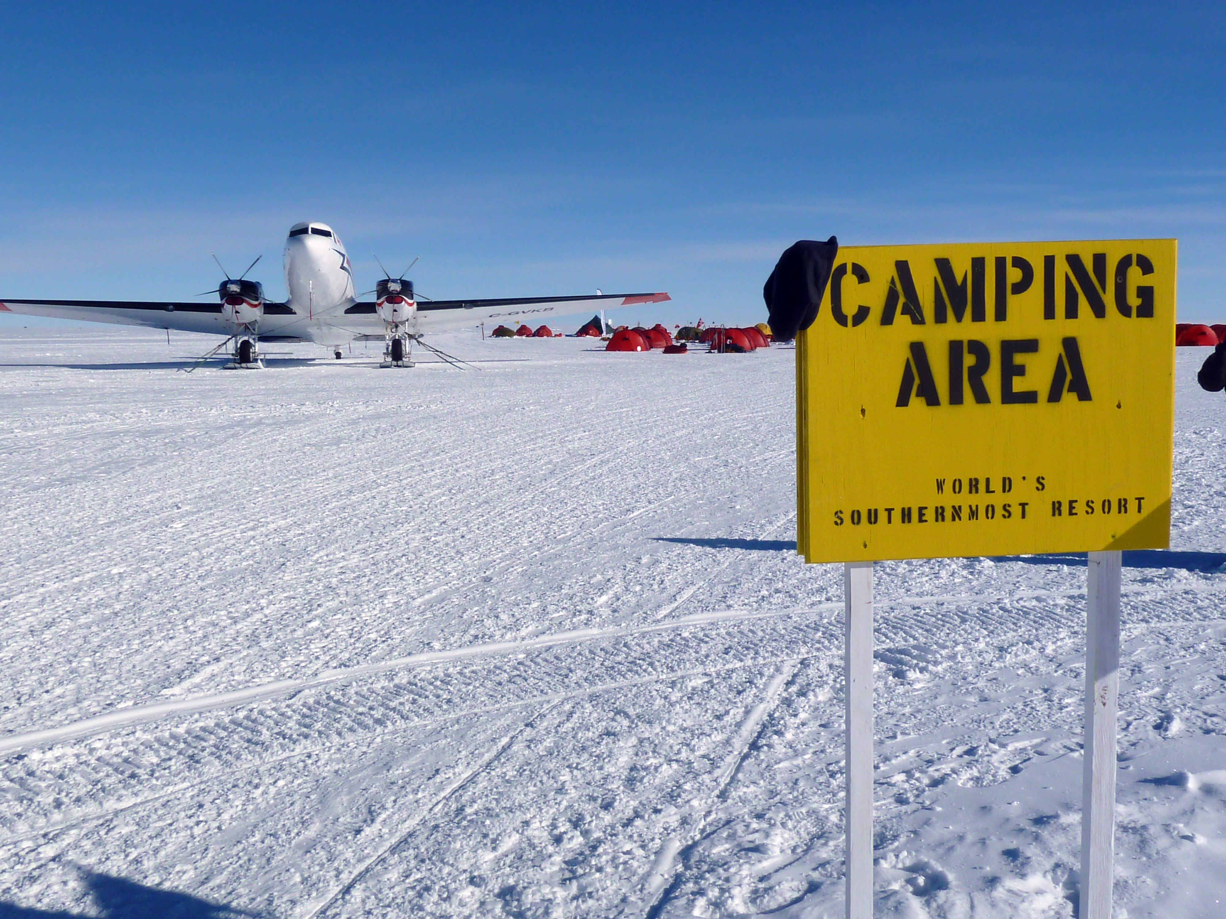 Tents on snow.