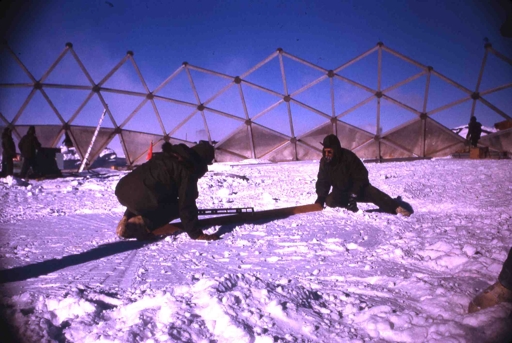 Construction on snow.