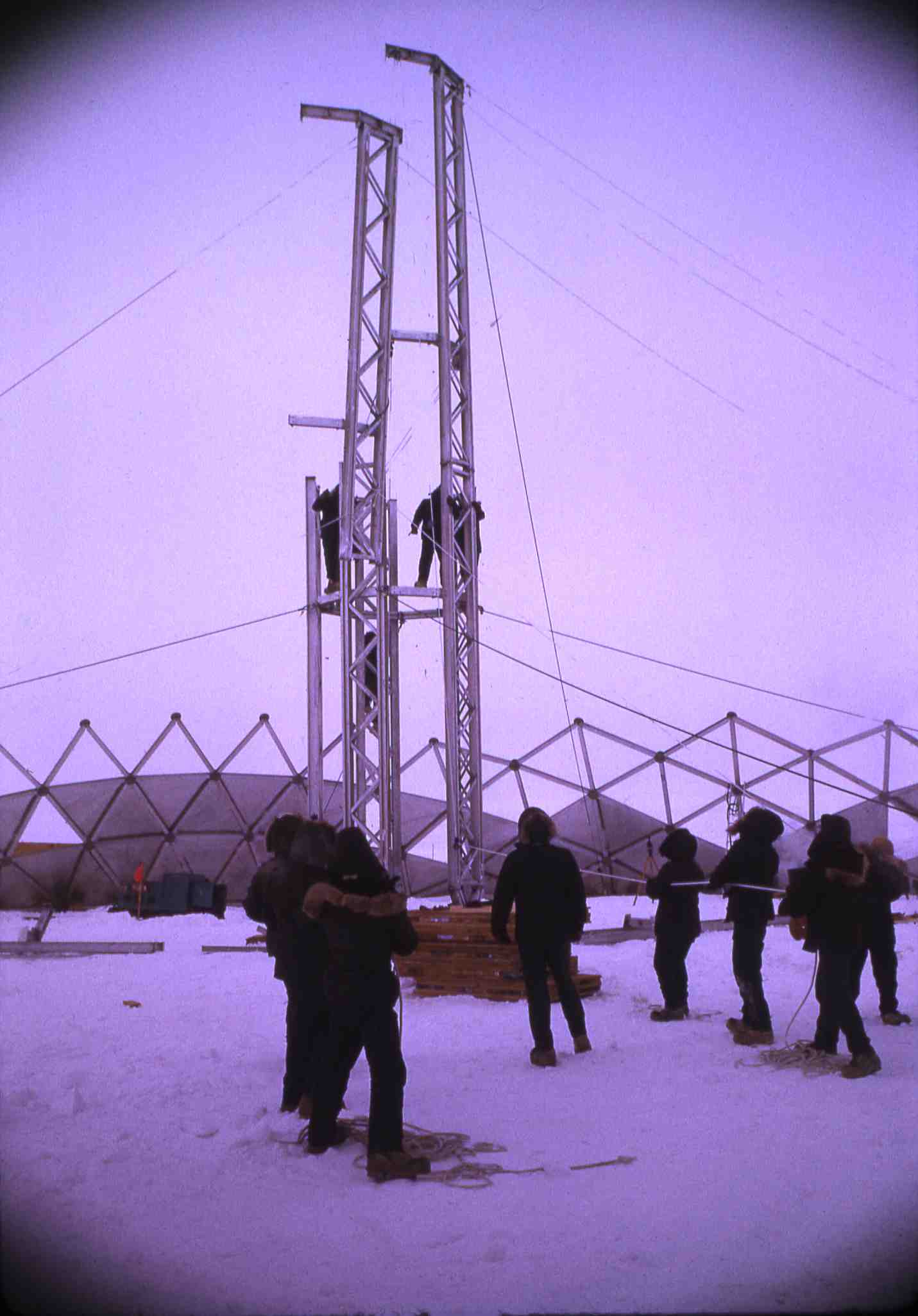 Construction on snow.