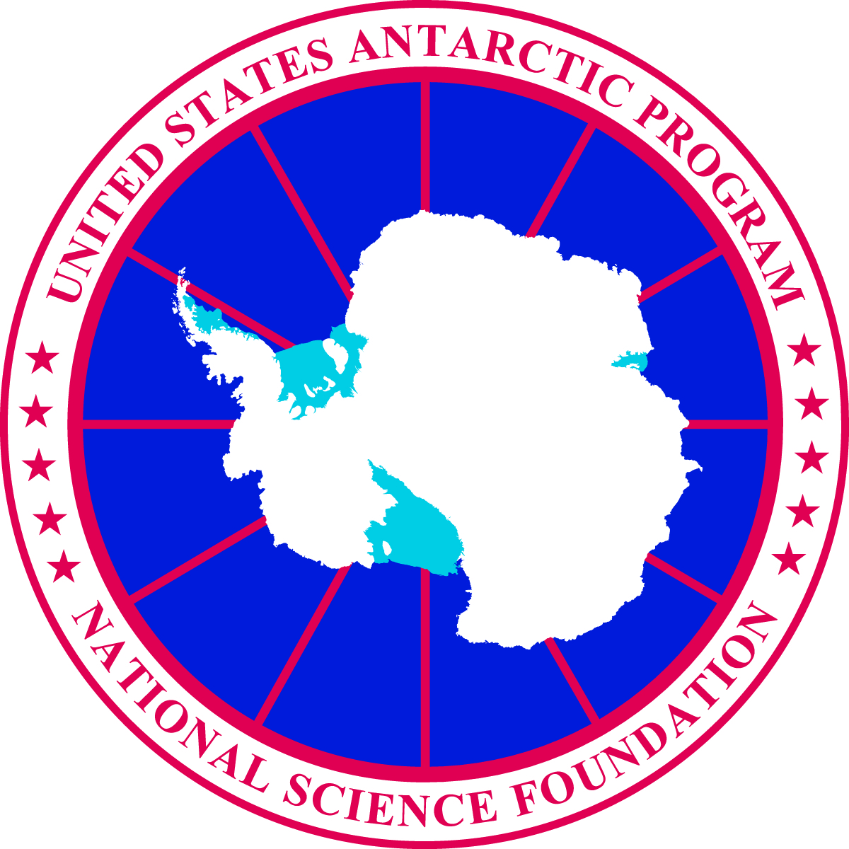 The U.S. Antarctic Program logo.