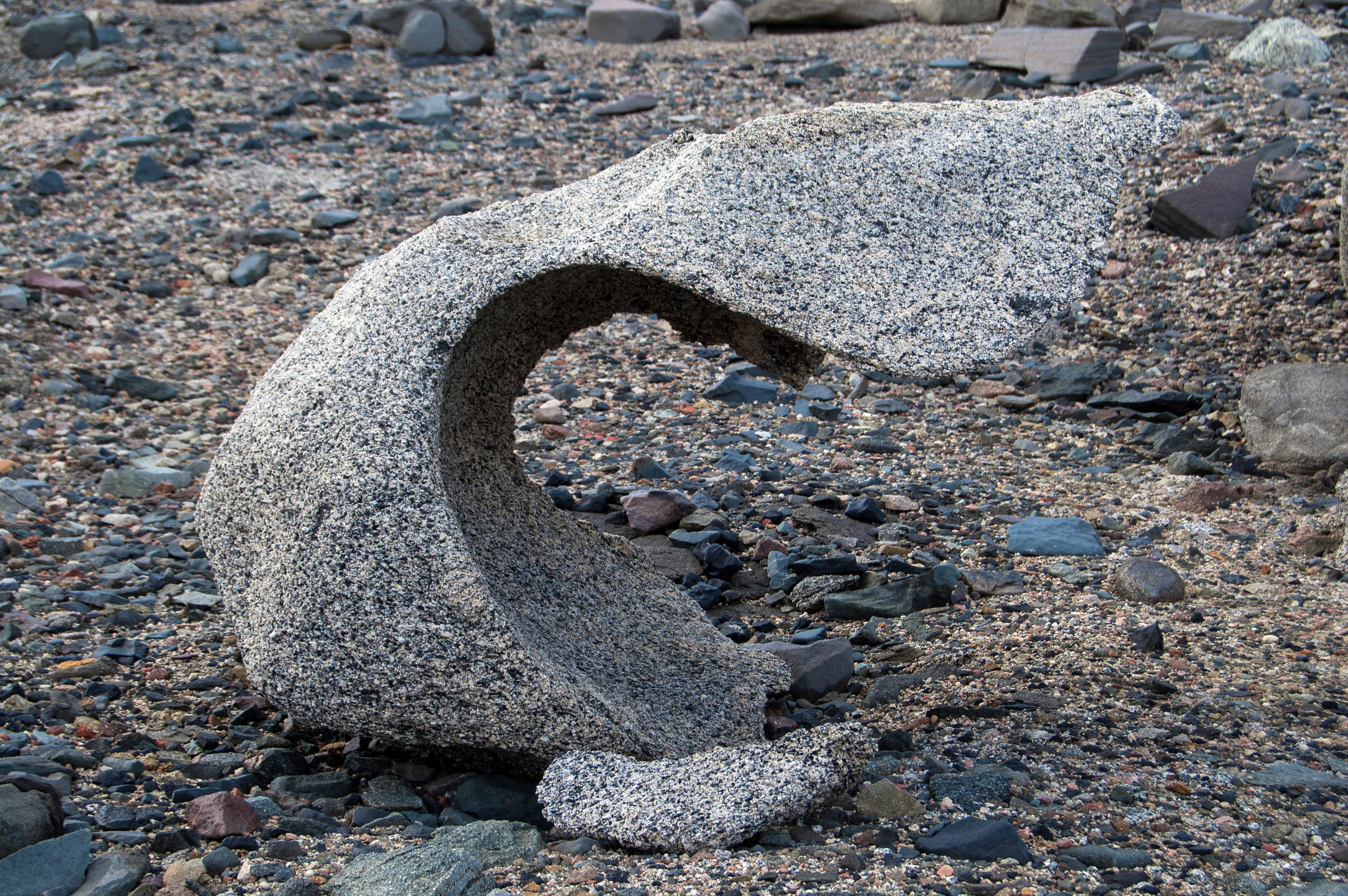 Wind reshapes rocks into odd shapes.