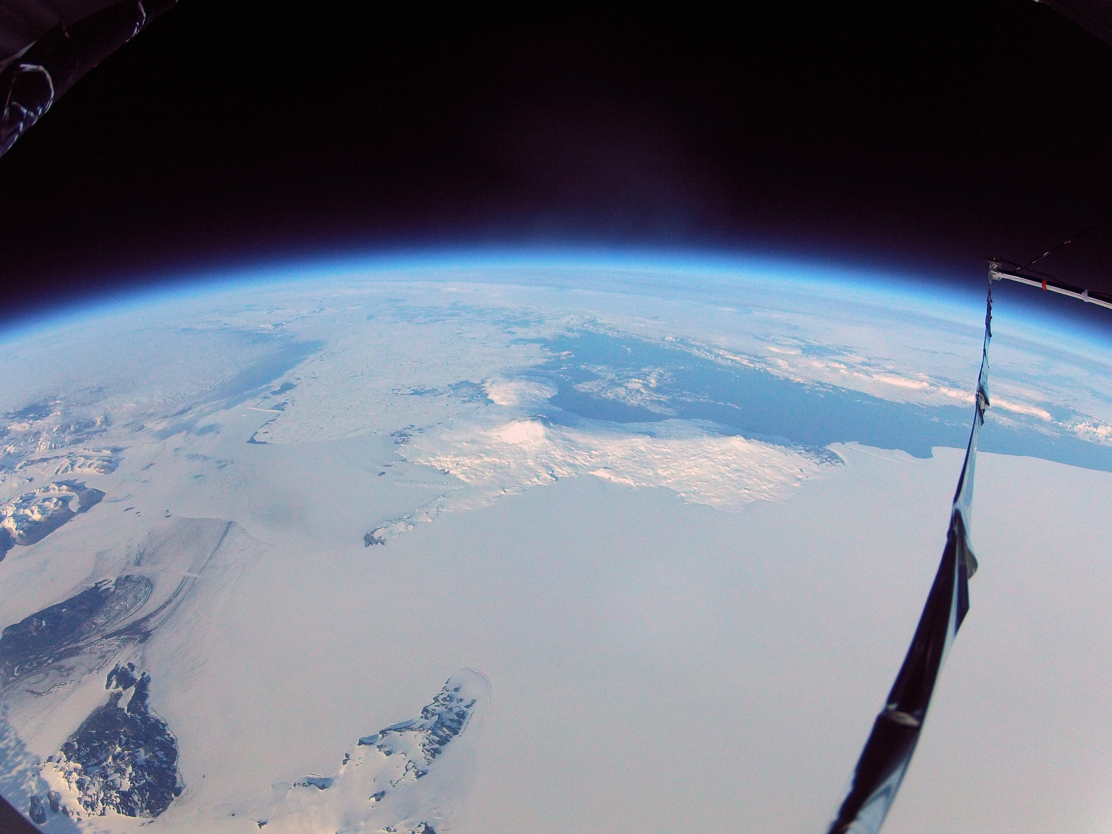 Space view of ice covered Earth.